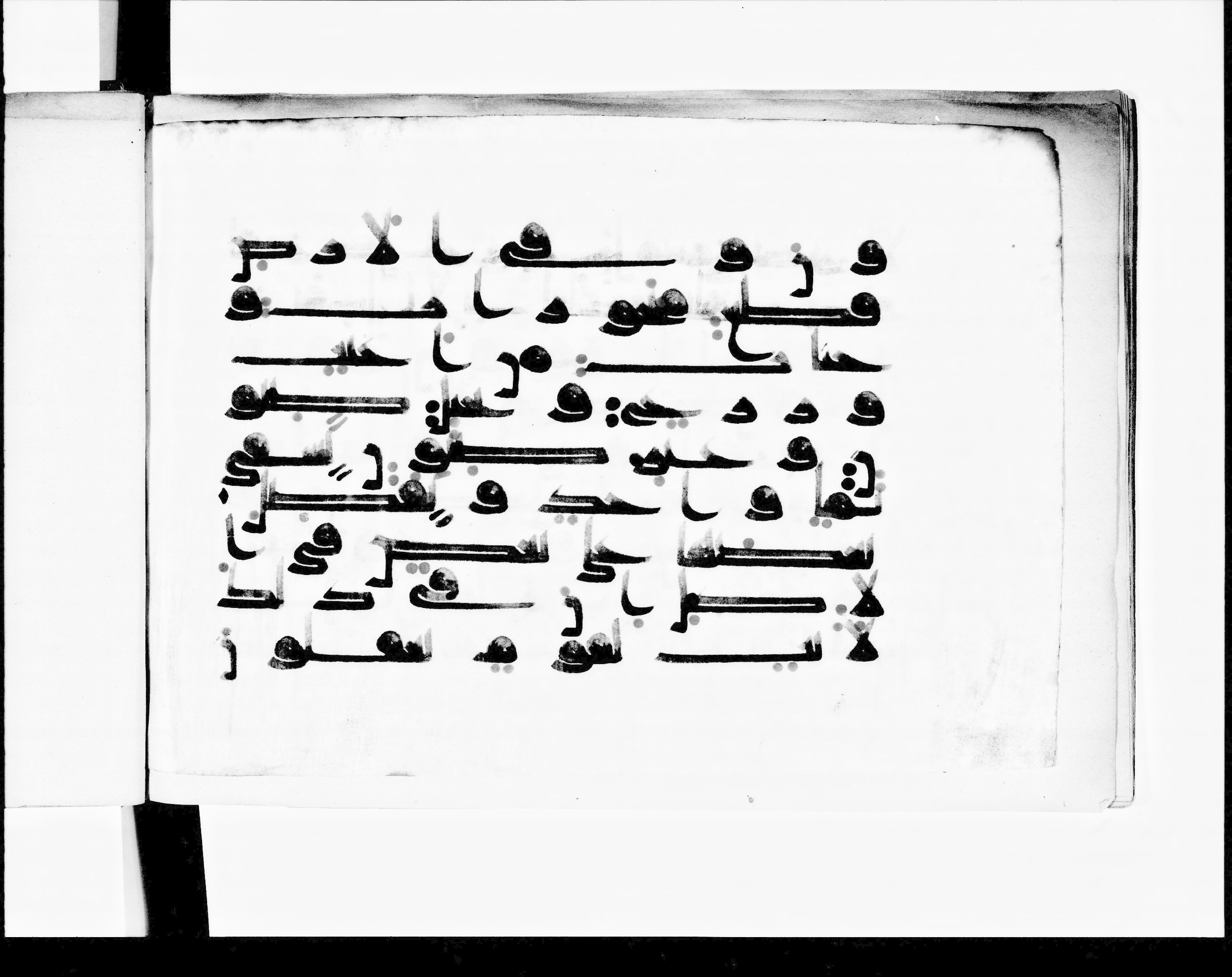 Paris, Bibliothèque nationale de France, Arabe 348 (g), in Kufic D.I script, showing Surah 13:4 from 8th to 9th Century AD found in Fustat (Old Cairo), Egypt, currently housed at Bibliothèque nationale de France, Paris