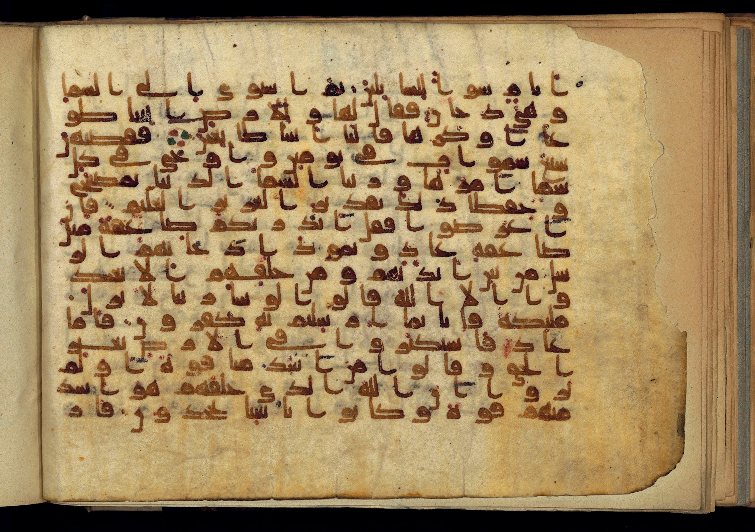 Paris, Bibliothèque nationale de France, Arabe 370 (c), in Kufic D.I script, showing Surah 41:13 from Mid 8th to Late 10th Century AD found in al-Fusṭāṭ (Old Cairo), Egypt, currently housed at Bibliothèque nationale de France, Paris