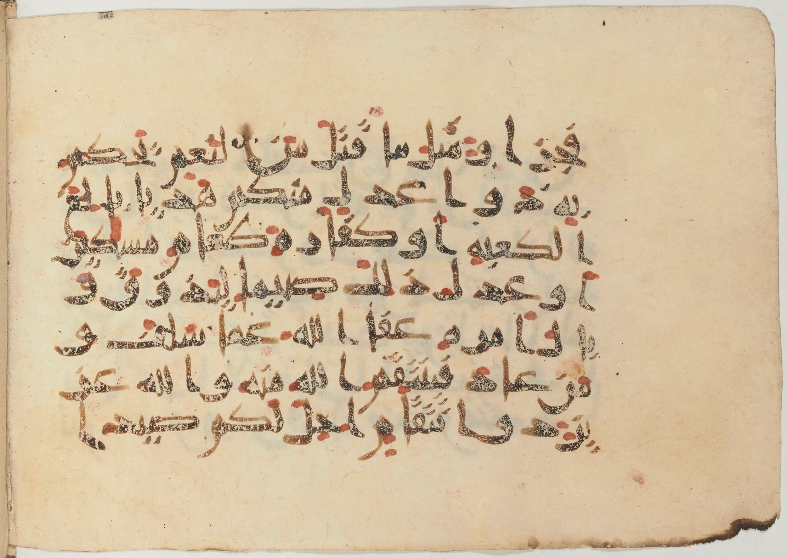 Paris, Bibliothèque nationale de France, Arabe 374 (c) (Scan 2), in New Style (type NS III) script, showing Surah 5:95 from Mid 9th to Late 10th Century AD found in Fustat (Old Cairo), Egypt, currently housed at Bibliothèque nationale de France, Paris