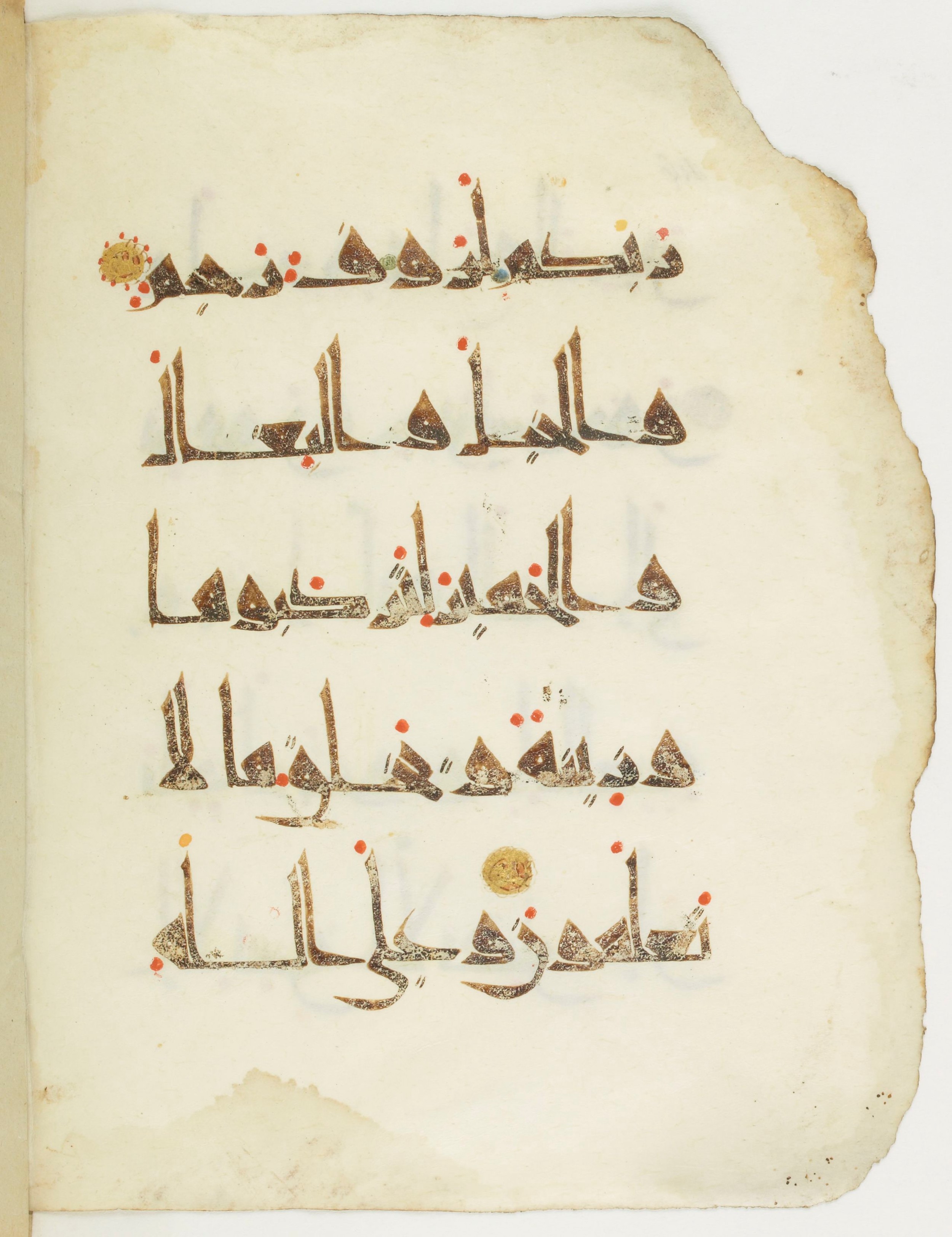 Paris, Bibliothèque nationale de France, Arabe 377 (b), in New Style I script, showing Surah 16:8 from Mid 9th to Late 10th Century AD found in al-Fustat (Old Cairo), Egypt, currently housed at Bibliothèque nationale de France, Paris