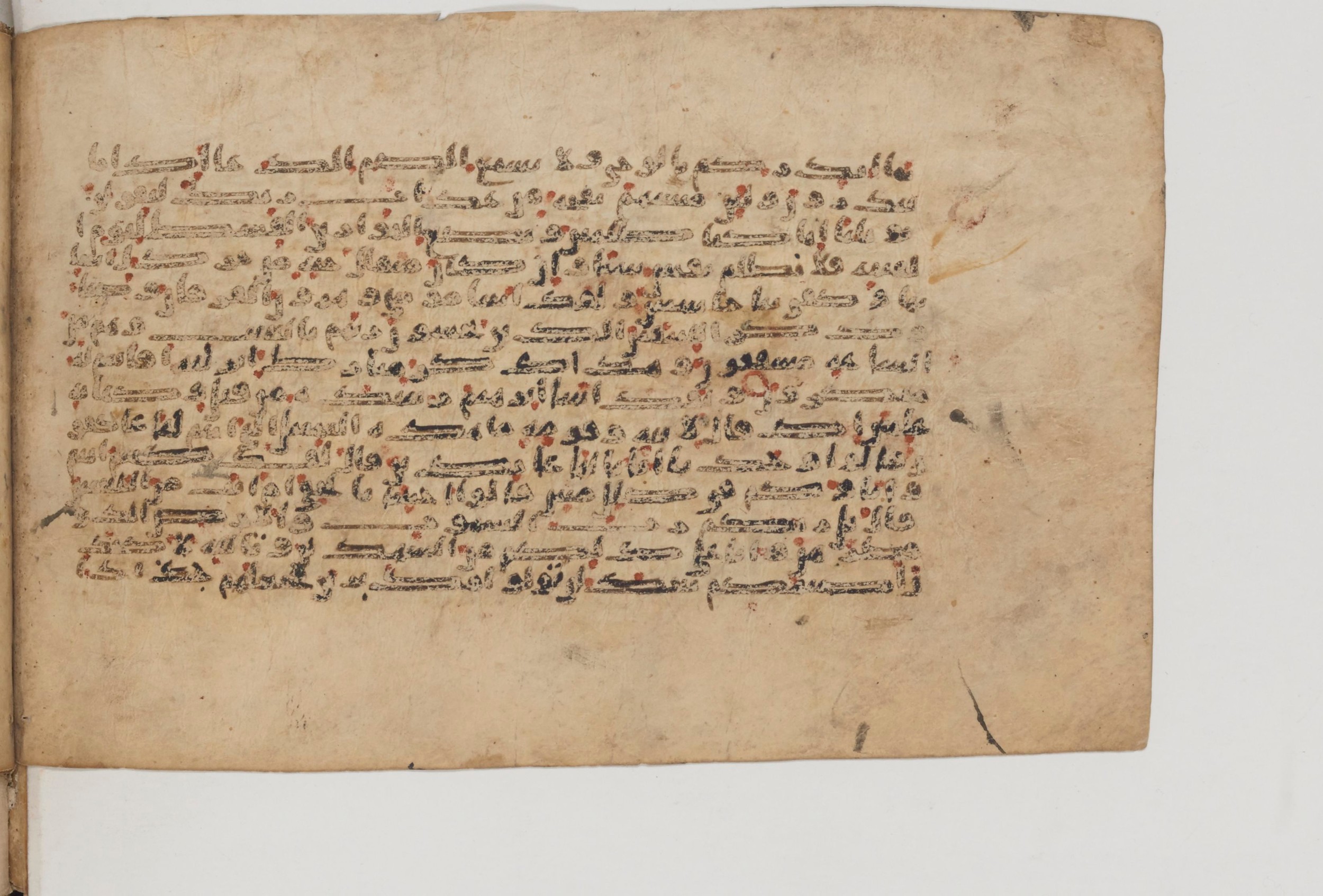 Paris, Bibliothèque nationale de France, Arabe 6002 (b), in Kufic E.I script, showing Surah 21:49 from Late 8th to Mid 9th Century AD found in Unknown (Charles Schefer Collection), currently housed at Bibliothèque nationale de France, Paris