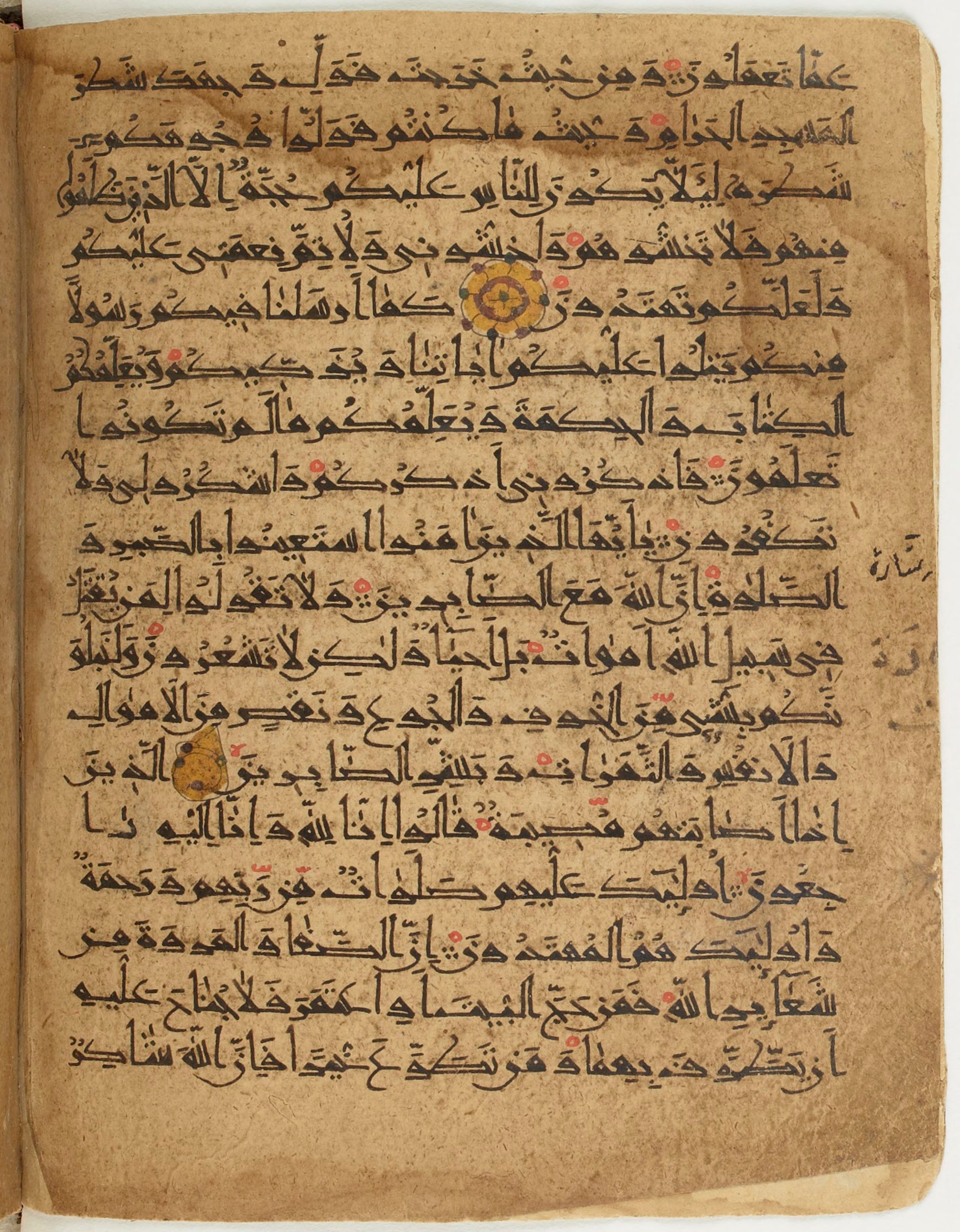 BNF Arabe 6430, in Naskh (NS 1) script, showing Surah 2:151 from 10th Century AD found in Unknown, currently housed at Bibliothèque nationale de France, Paris