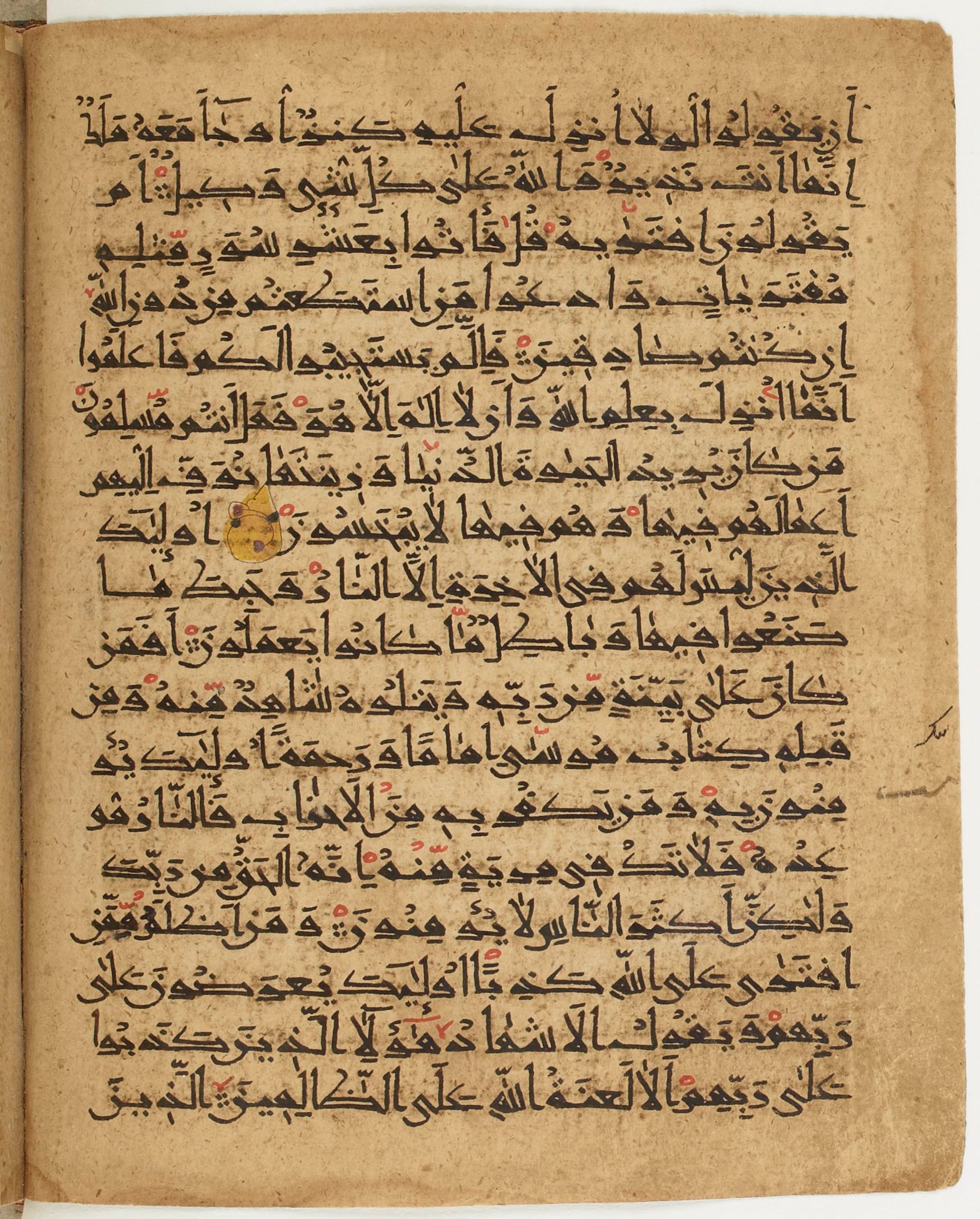 BNF Arabe 6430, in Naskh (NS 1) script, showing Surah 11:16 from 10th Century AD found in Unknown, currently housed at Bibliothèque nationale de France, Paris