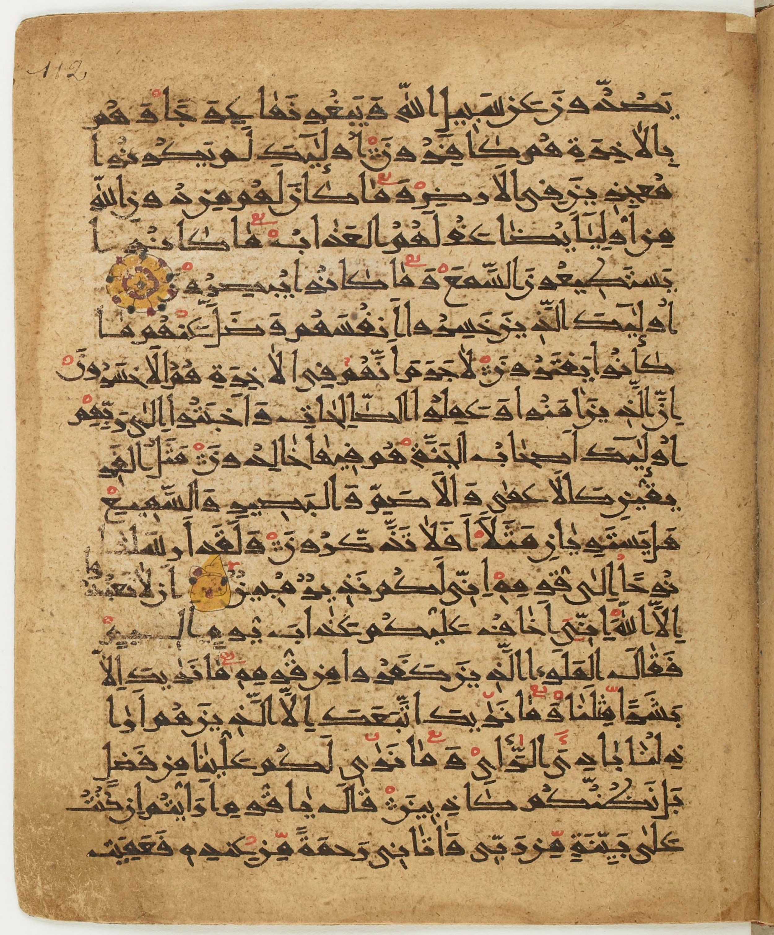 BNF Arabe 6430, in Naskh (NS 1) script, showing Surah 11:21 from 10th Century AD found in Unknown, currently housed at Bibliothèque nationale de France, Paris