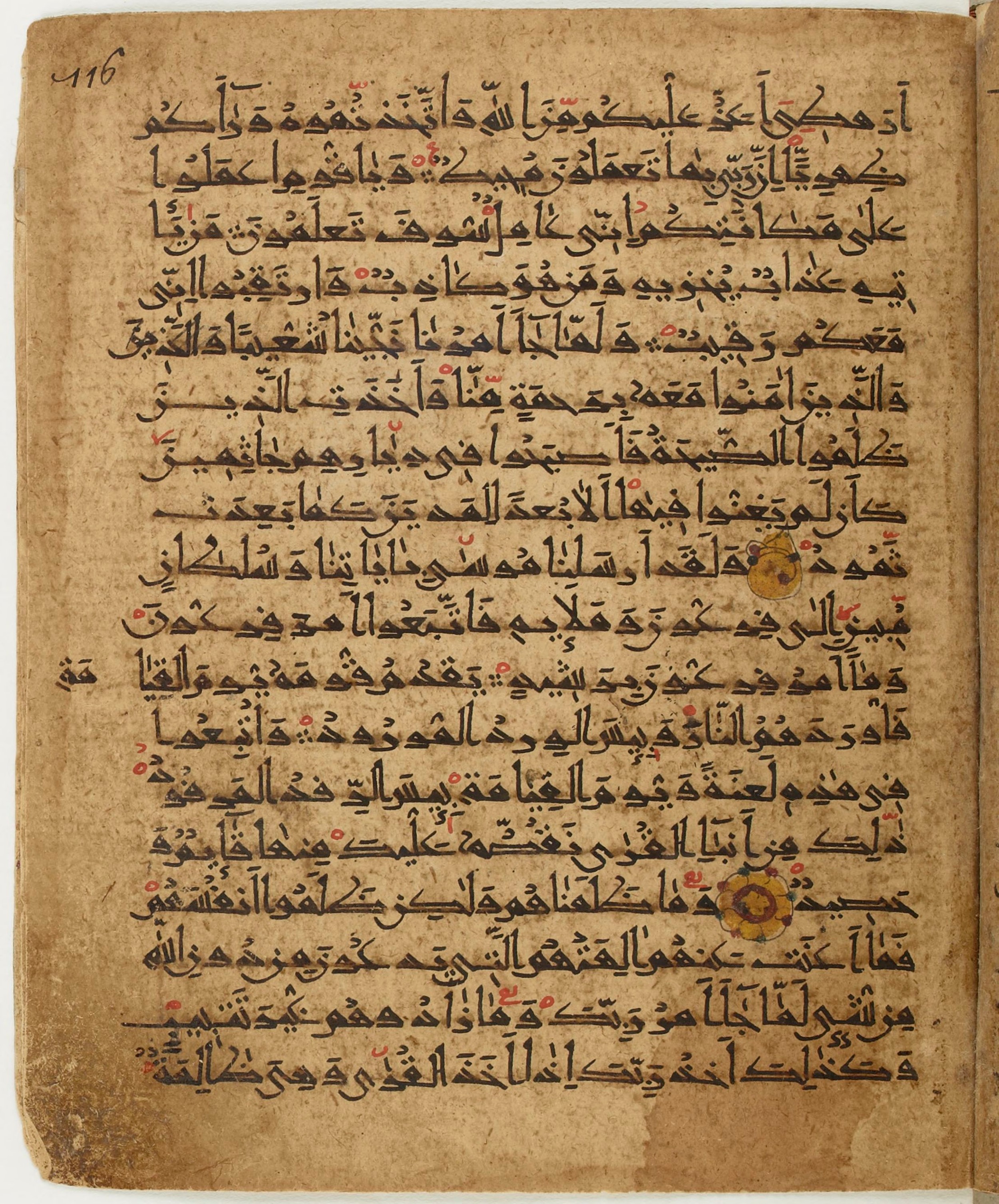 BNF Arabe 6430, in Naskh (NS 1) script, showing Surah 11:98 from 10th Century AD found in Unknown, currently housed at Bibliothèque nationale de France, Paris