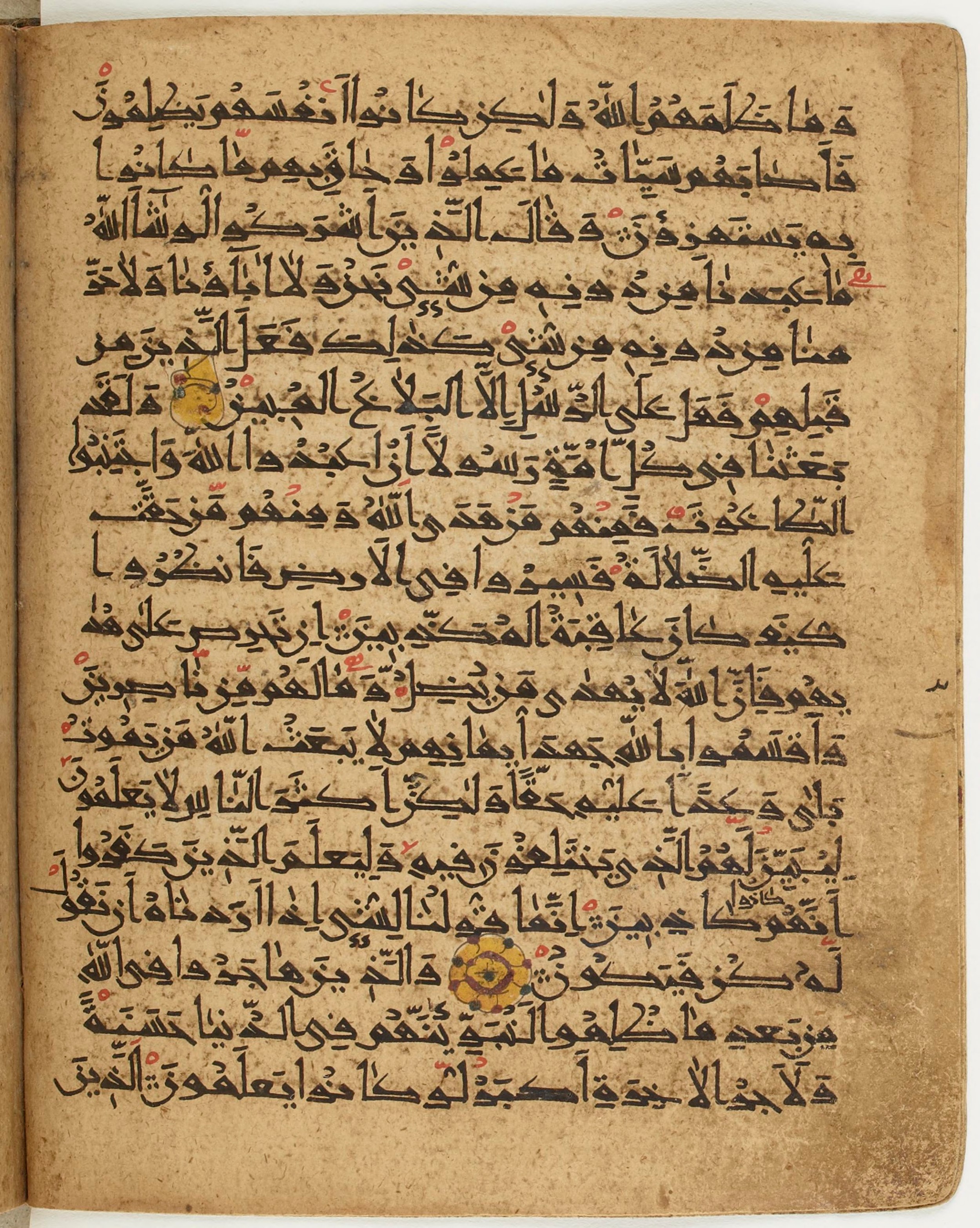 BNF Arabe 6430 (Scan 2), in Naskh (NS 1) script, showing Surah 16:33 from 10th Century AD found in Unknown, currently housed at Bibliothèque nationale de France, Paris
