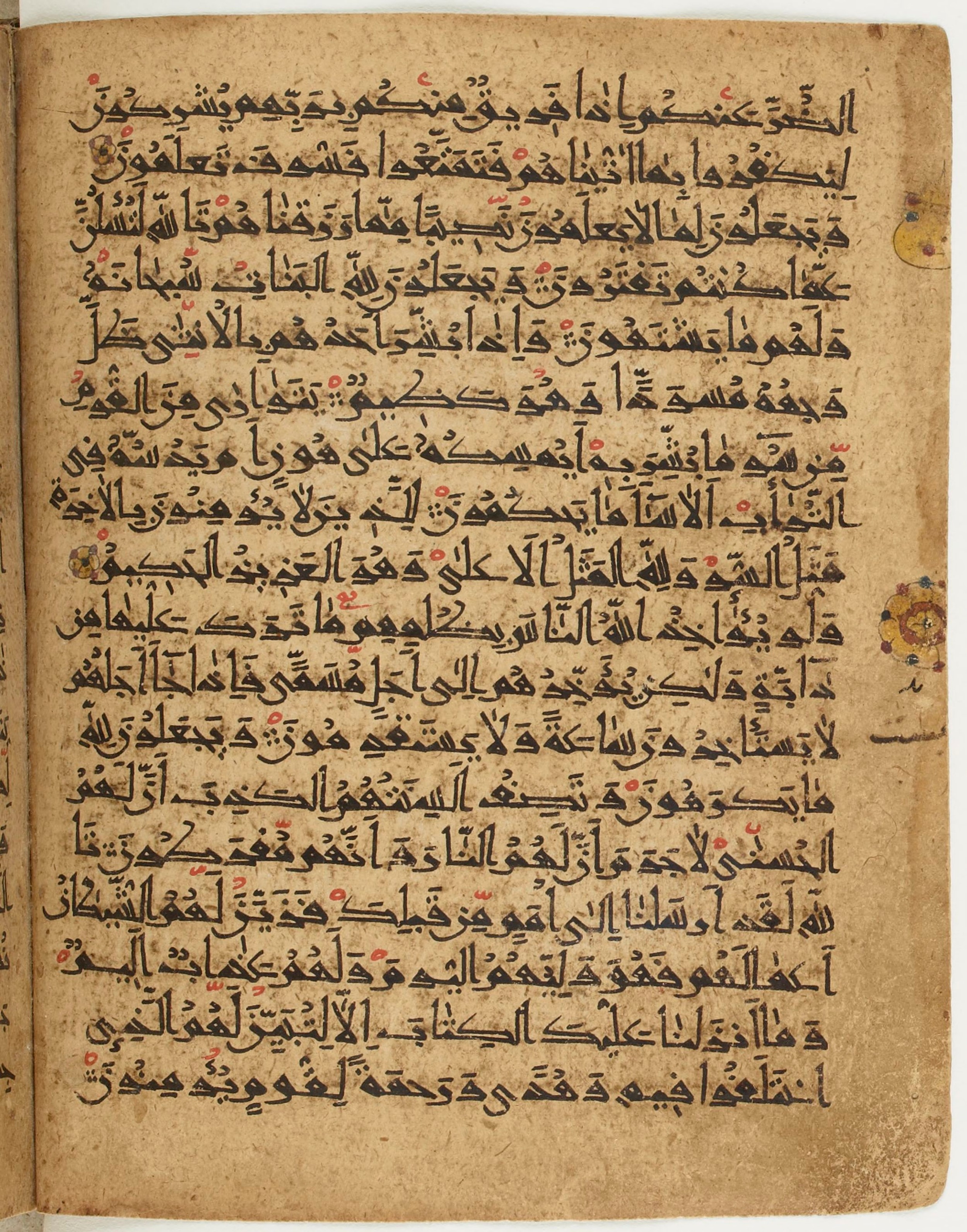 BNF Arabe 6430, in Naskh (NS 1) script, showing Surah 16:64 from 10th Century AD found in Unknown, currently housed at Bibliothèque nationale de France, Paris