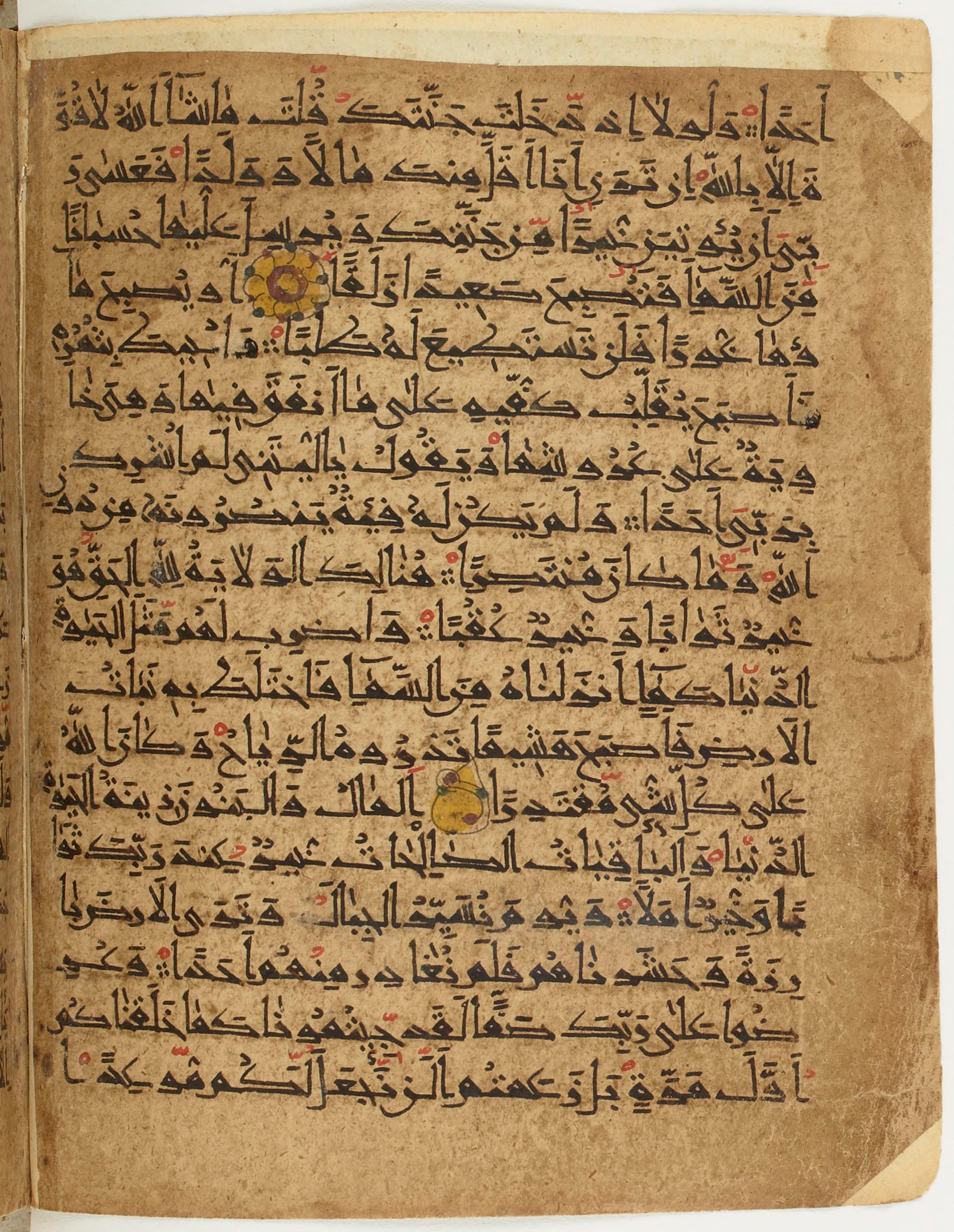 BNF Arabe 6430, in Naskh (NS 1) script, showing Surah 18:39 from 10th Century AD found in Unknown, currently housed at Bibliothèque nationale de France, Paris