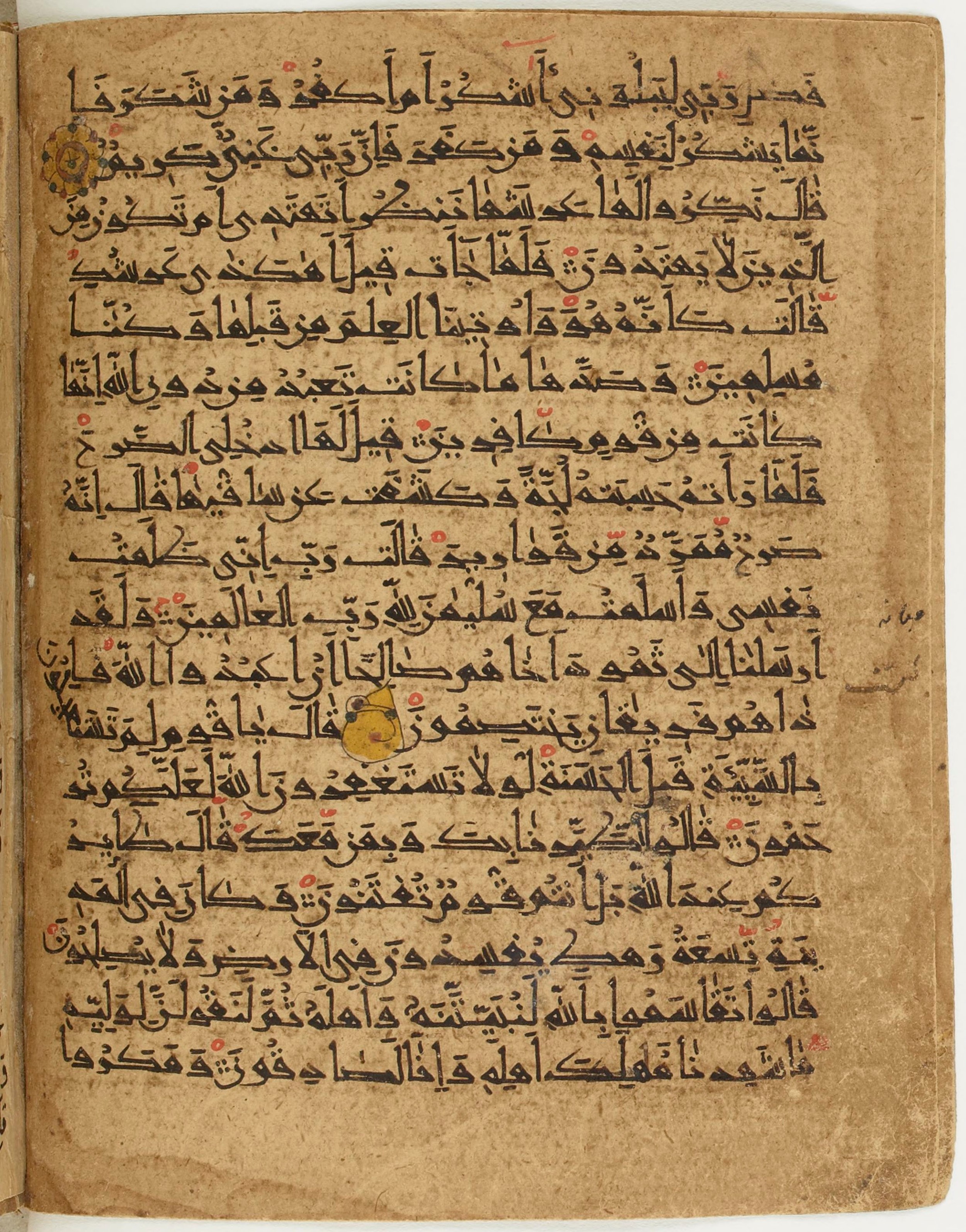 BNF Arabe 6430, in Naskh (NS 1) script, showing Surah 27:46 from 10th Century AD found in Unknown, currently housed at Bibliothèque nationale de France, Paris