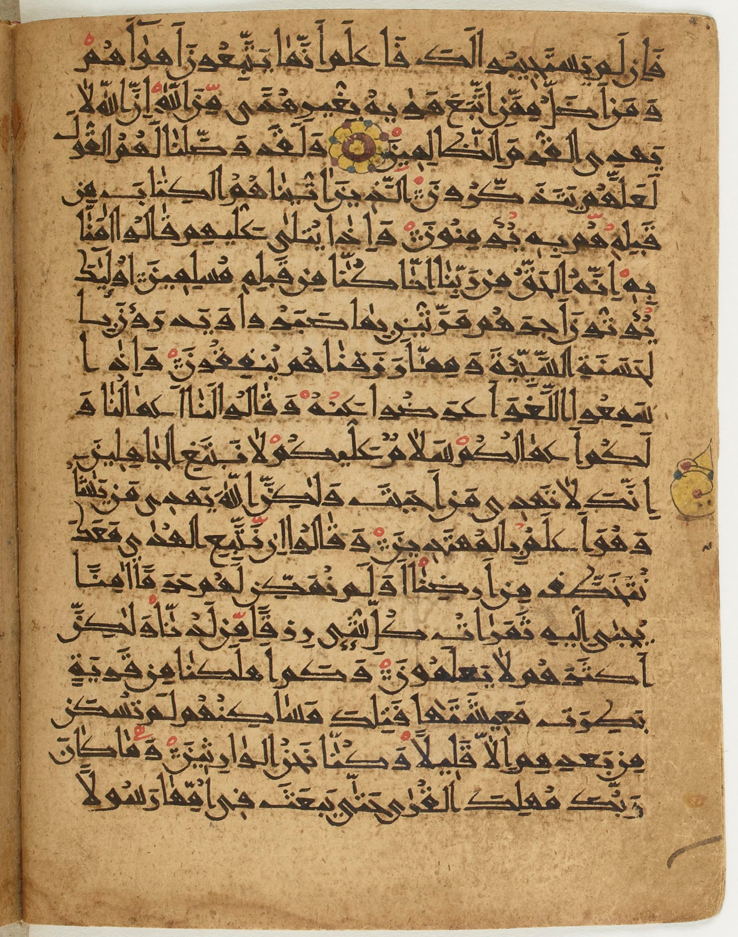BNF Arabe 6430, in Naskh (NS 1) script, showing Surah 28:52 from 10th Century AD found in Unknown, currently housed at Bibliothèque nationale de France, Paris