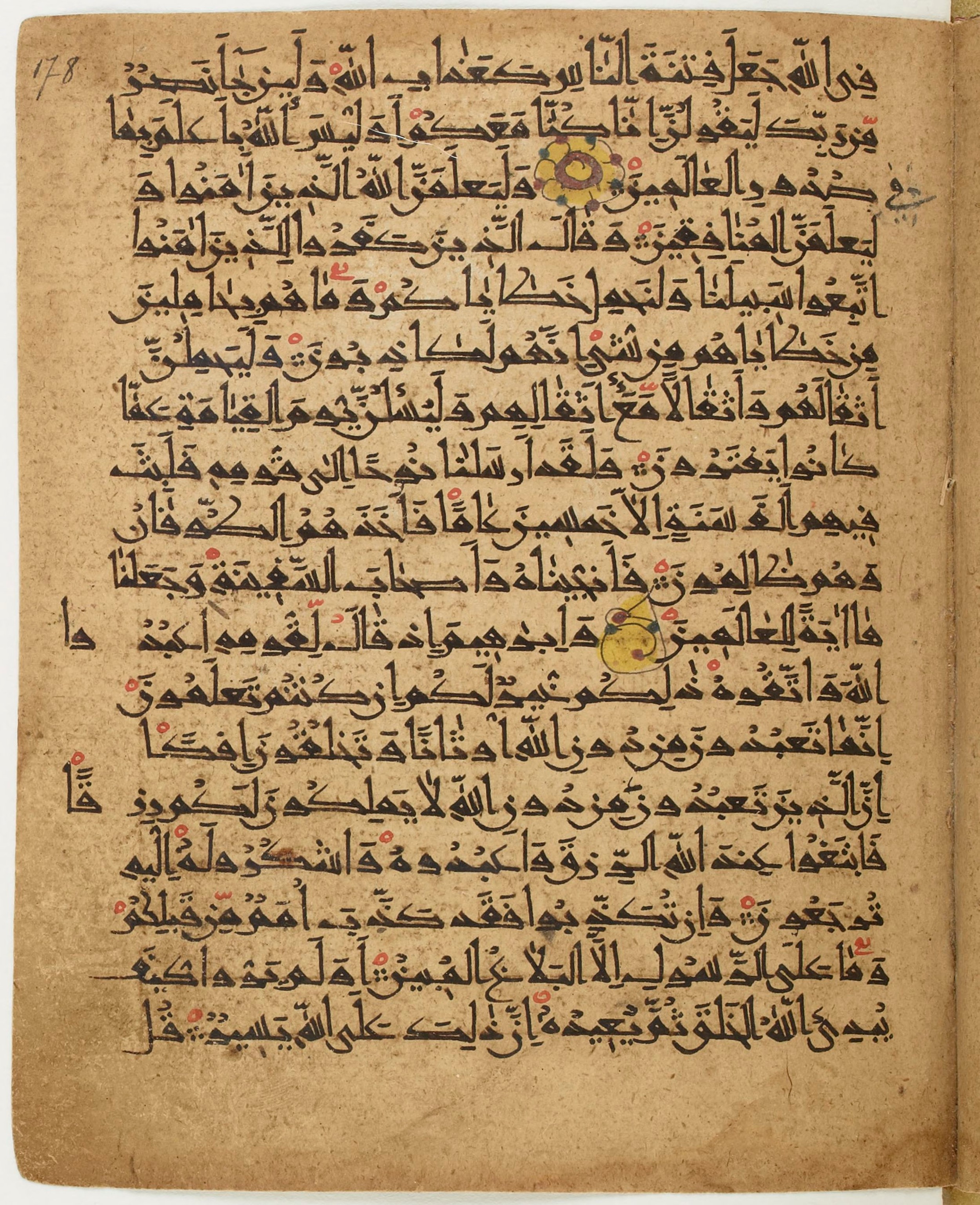 BNF Arabe 6430, in Naskh (NS 1) script, showing Surah 29:18 from 10th Century AD found in Unknown, currently housed at Bibliothèque nationale de France, Paris