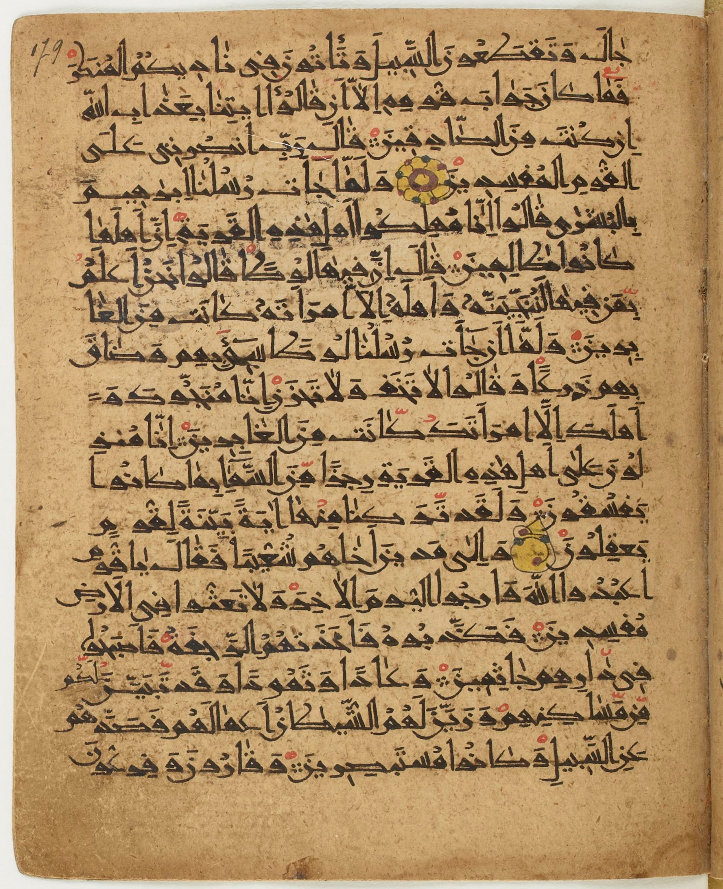 BNF Arabe 6430 (Scan 1), in Naskh (NS 1) script, showing Surah 29:39 from 10th Century AD found in Unknown, currently housed at Bibliothèque nationale de France, Paris