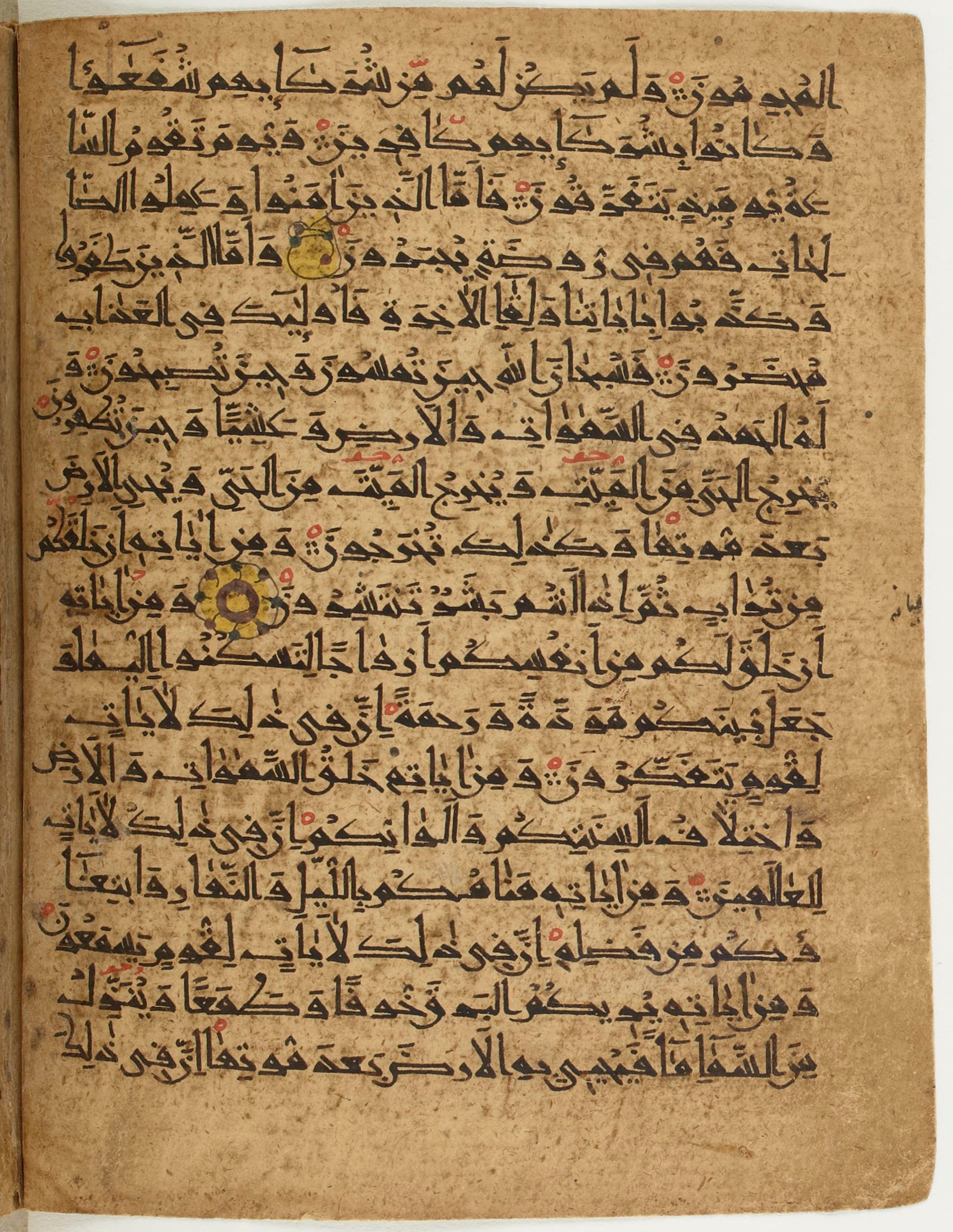 BNF Arabe 6430, in Naskh (NS 1) script, showing Surah 30:13 from 10th Century AD found in Unknown, currently housed at Bibliothèque nationale de France, Paris