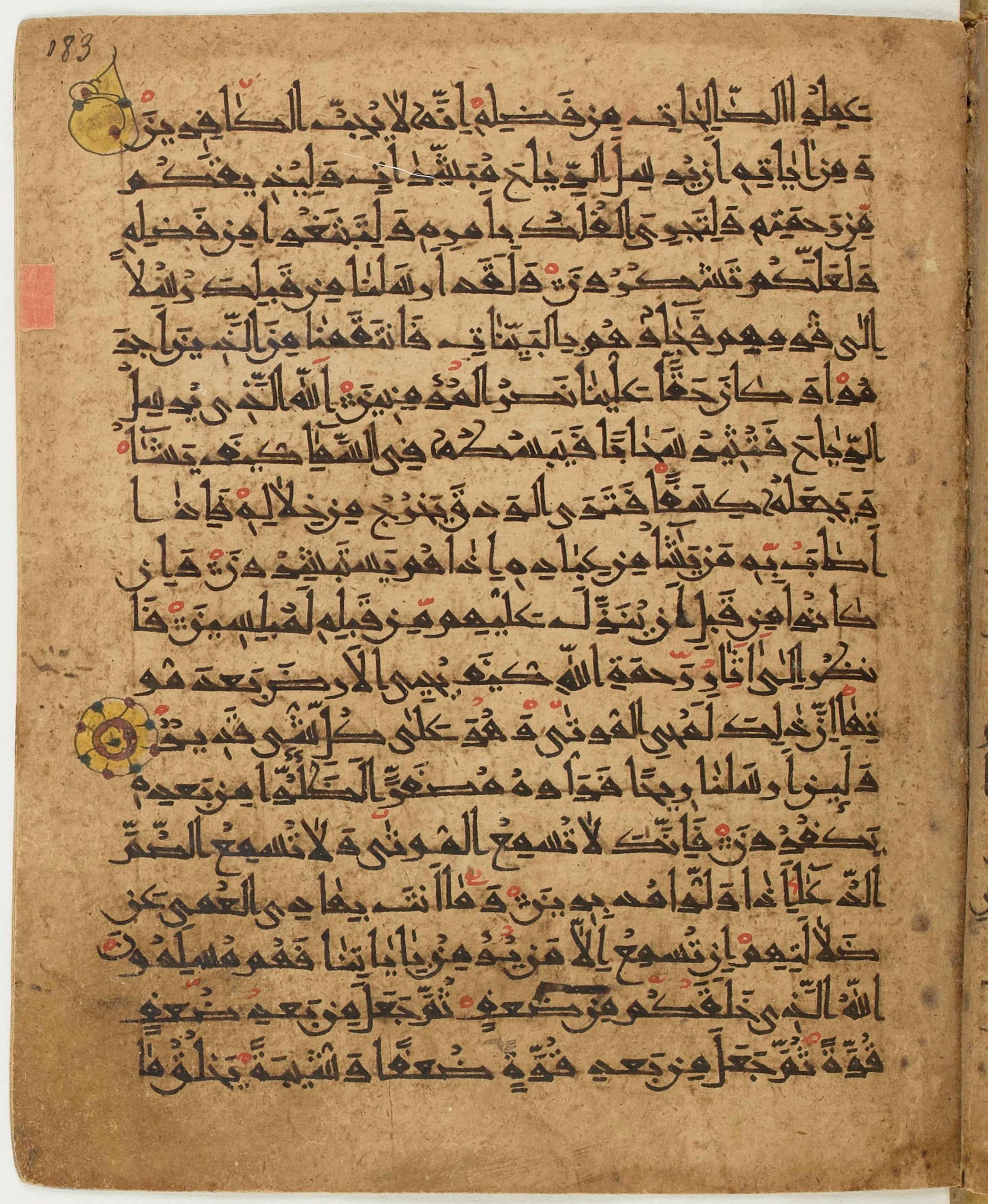 BNF Arabe 6430, in Naskh (NS 1) script, showing Surah 30:49 from 10th Century AD found in Unknown, currently housed at Bibliothèque nationale de France, Paris