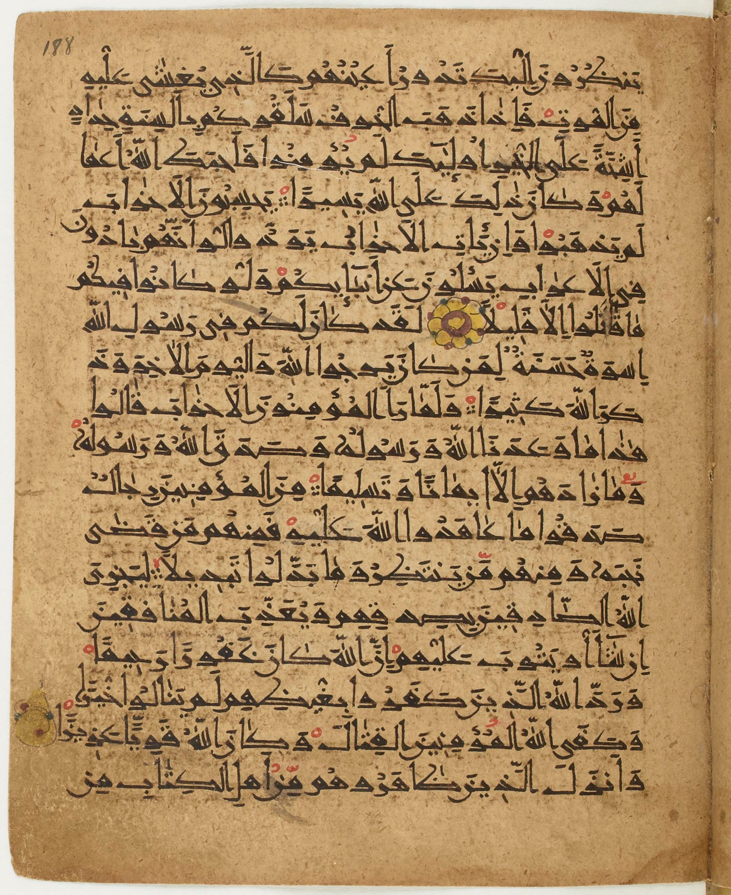 BNF Arabe 6430, in Naskh (NS 1) script, showing Surah 33:22 from 10th Century AD found in Unknown, currently housed at Bibliothèque nationale de France, Paris
