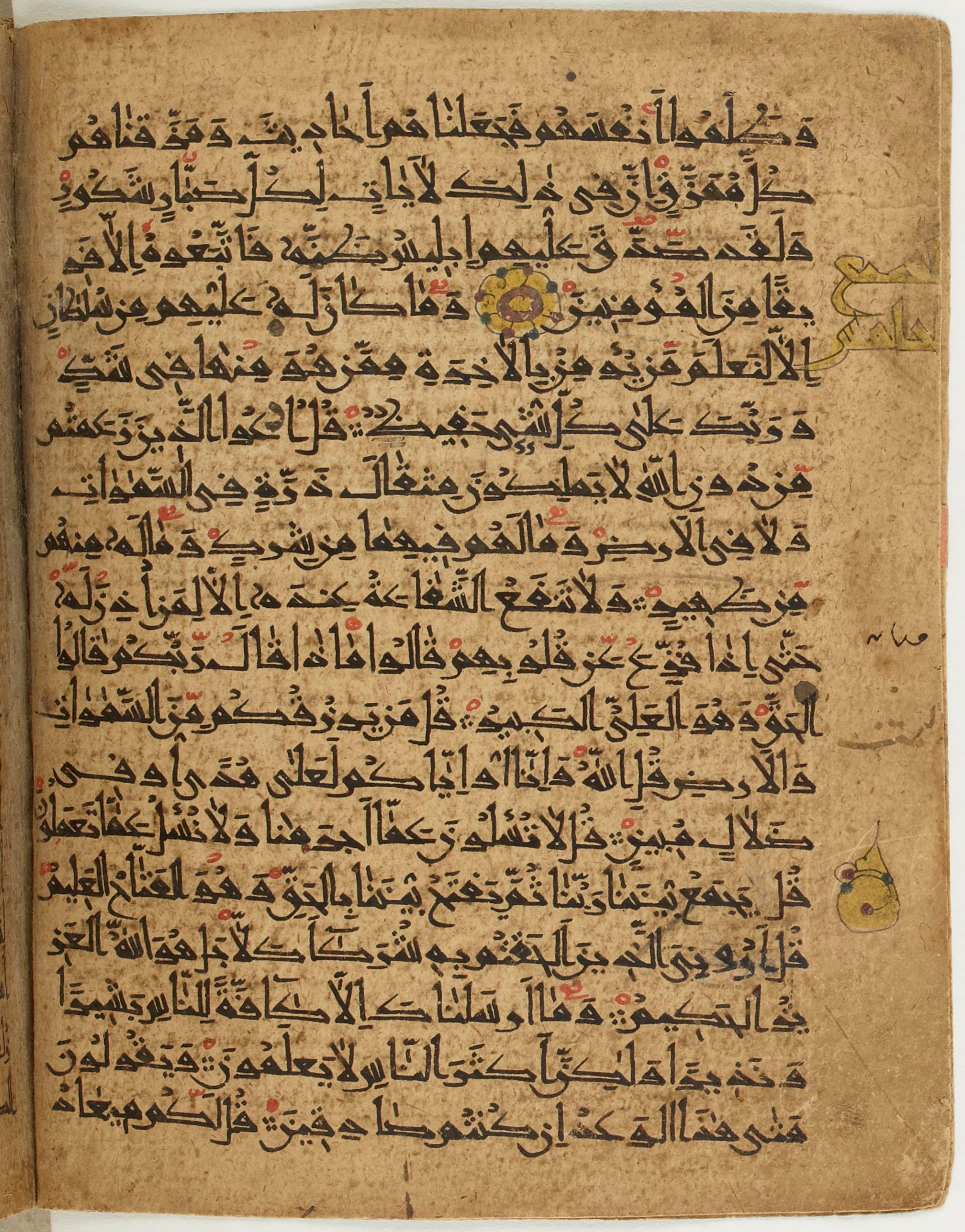 BNF Arabe 6430, in Naskh (NS 1) script, showing Surah 34:22 from 10th Century AD found in Unknown, currently housed at Bibliothèque nationale de France, Paris