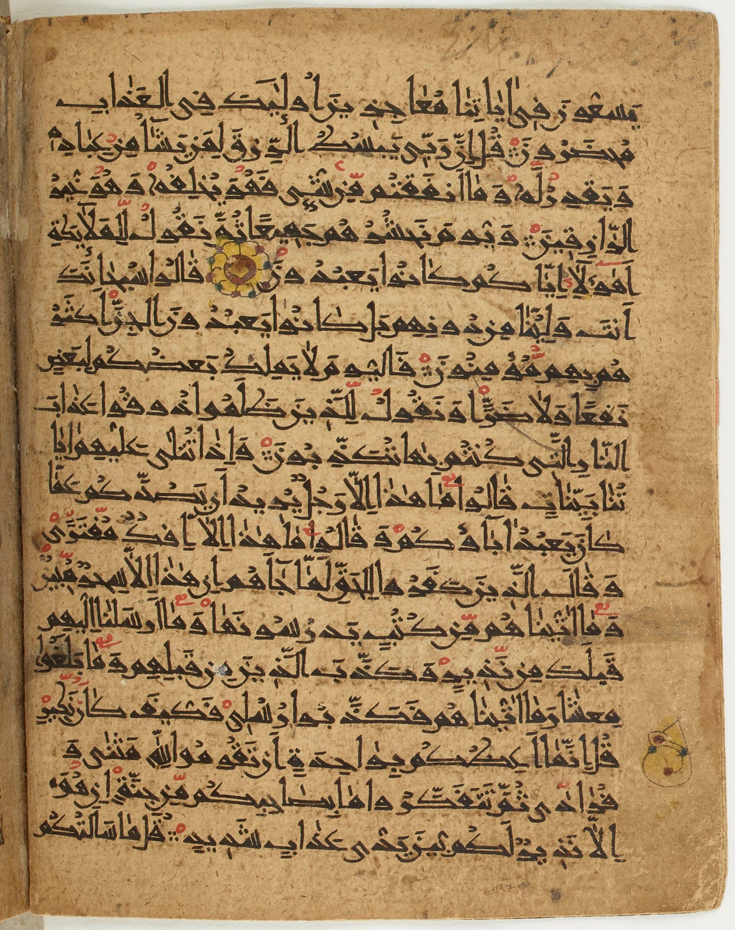 BNF Arabe 6430, in Naskh (NS 1) script, showing Surah 34:46 from 10th Century AD found in Unknown, currently housed at Bibliothèque nationale de France, Paris