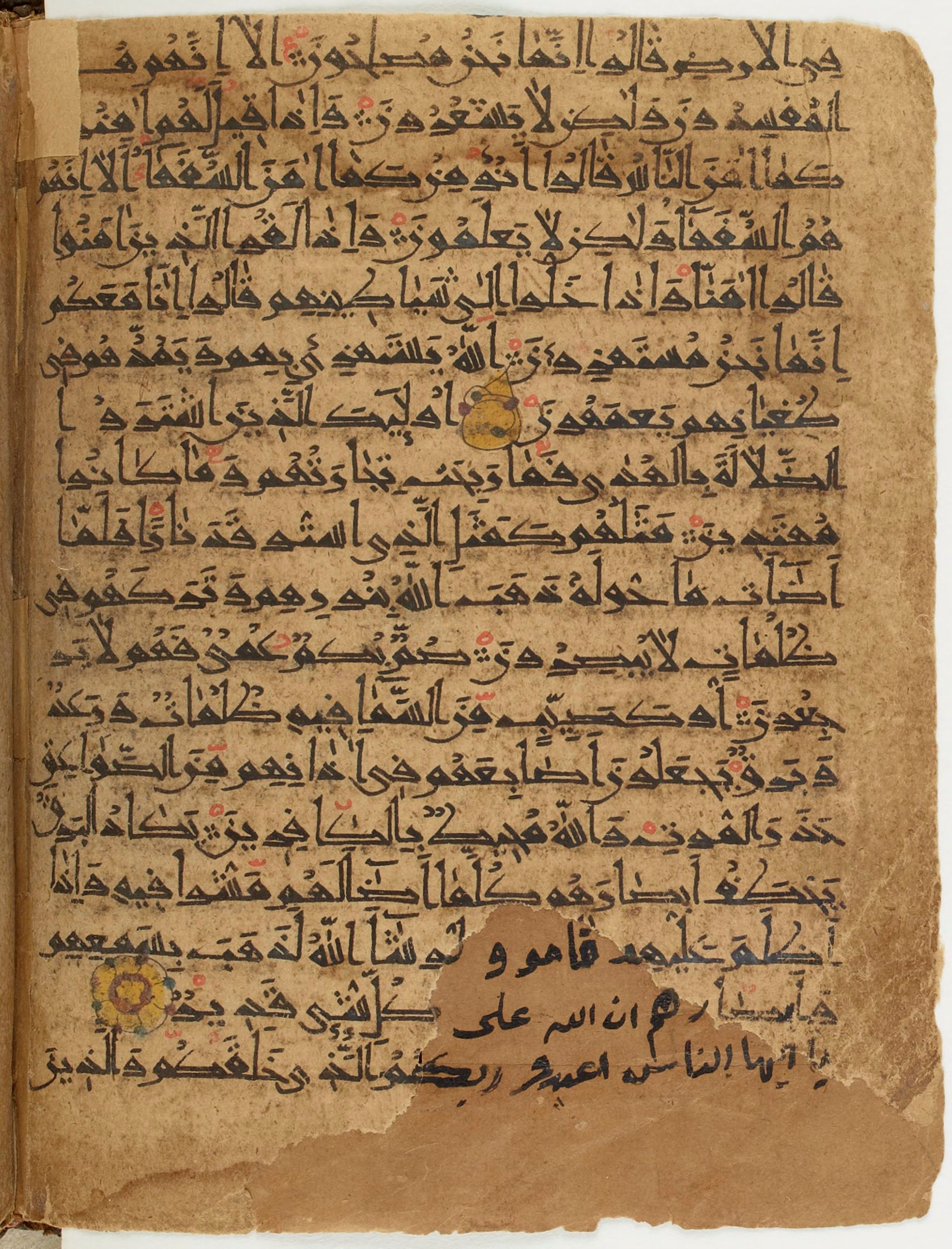 BNF Arabe 6430, in Naskh (NS 1) script, showing Surah 2:13 from 10th Century AD found in Unknown, currently housed at Bibliothèque nationale de France, Paris
