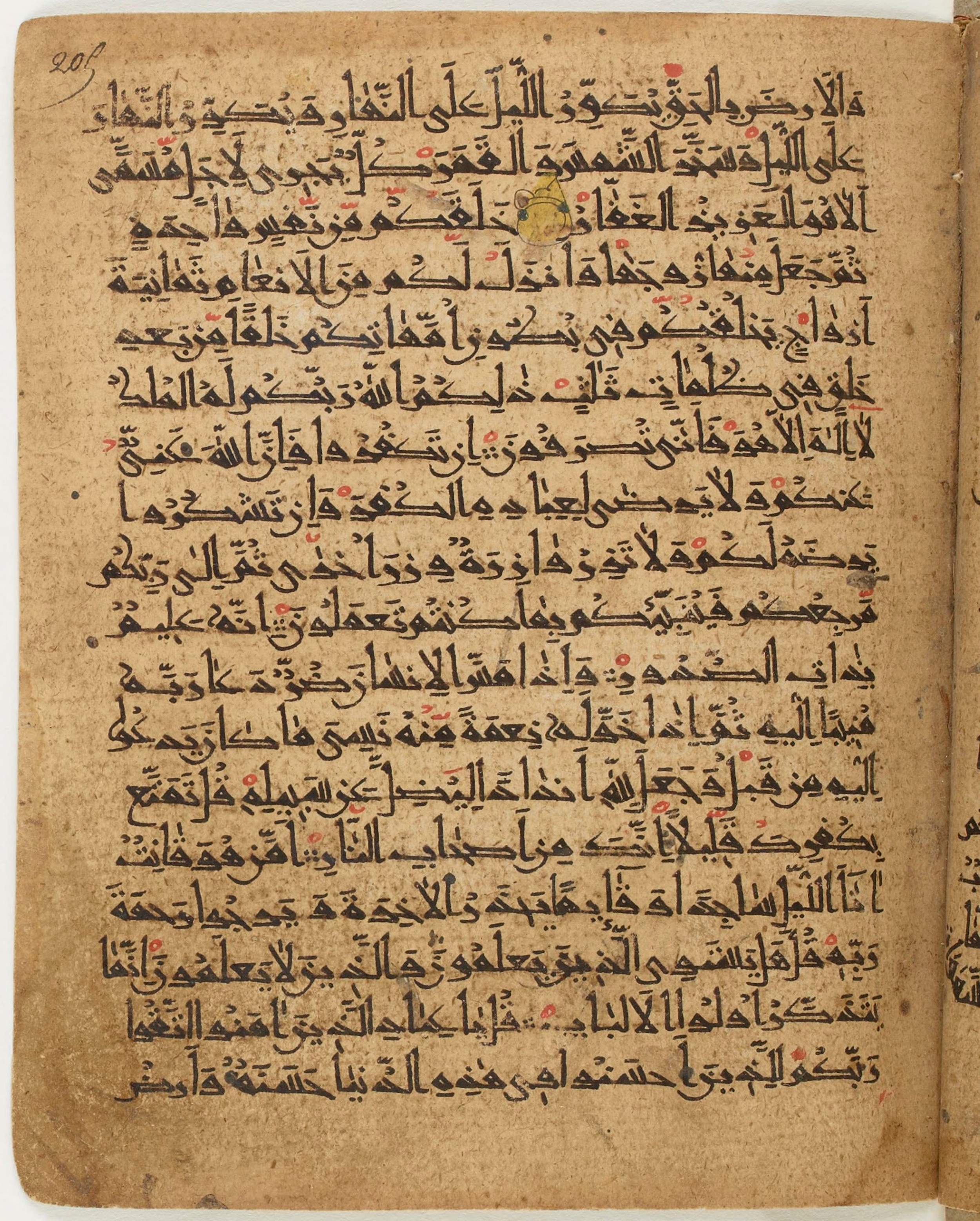 BNF Arabe 6430, in Naskh (NS 1) script, showing Surah 39:7 from 10th Century AD found in Unknown, currently housed at Bibliothèque nationale de France, Paris