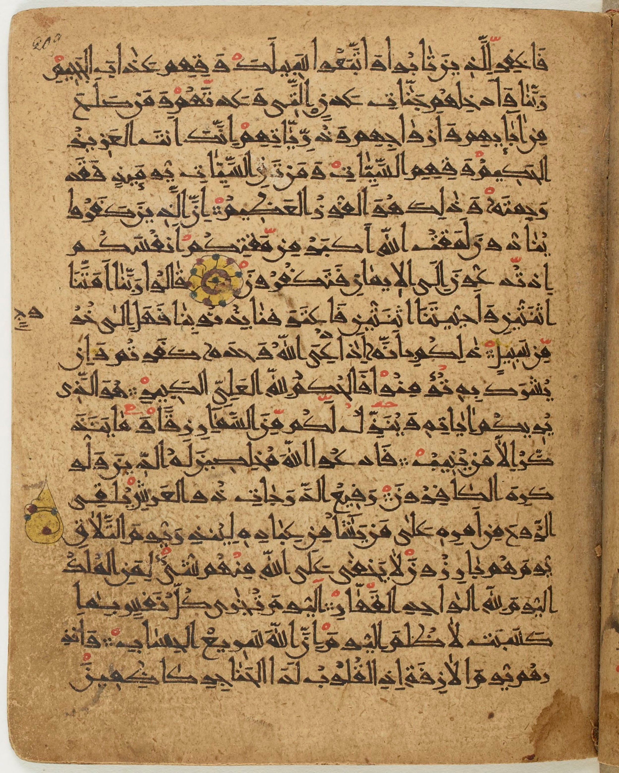 BNF Arabe 6430, in Naskh (NS 1) script, showing Surah 40:13 from 10th Century AD found in Unknown, currently housed at Bibliothèque nationale de France, Paris