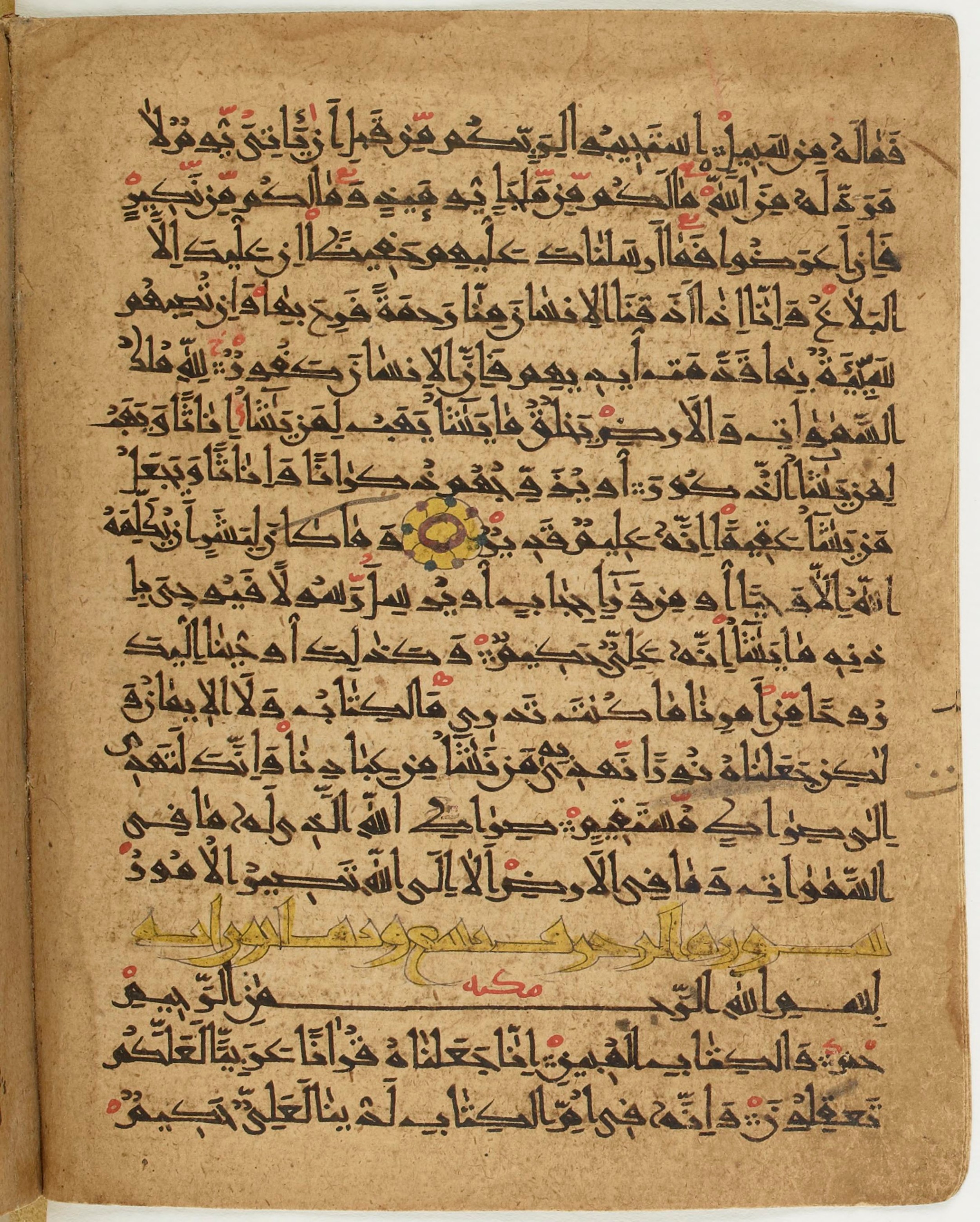 BNF Arabe 6430, in Naskh (NS 1) script, showing Surah 42:49 from 10th Century AD found in Unknown, currently housed at Bibliothèque nationale de France, Paris