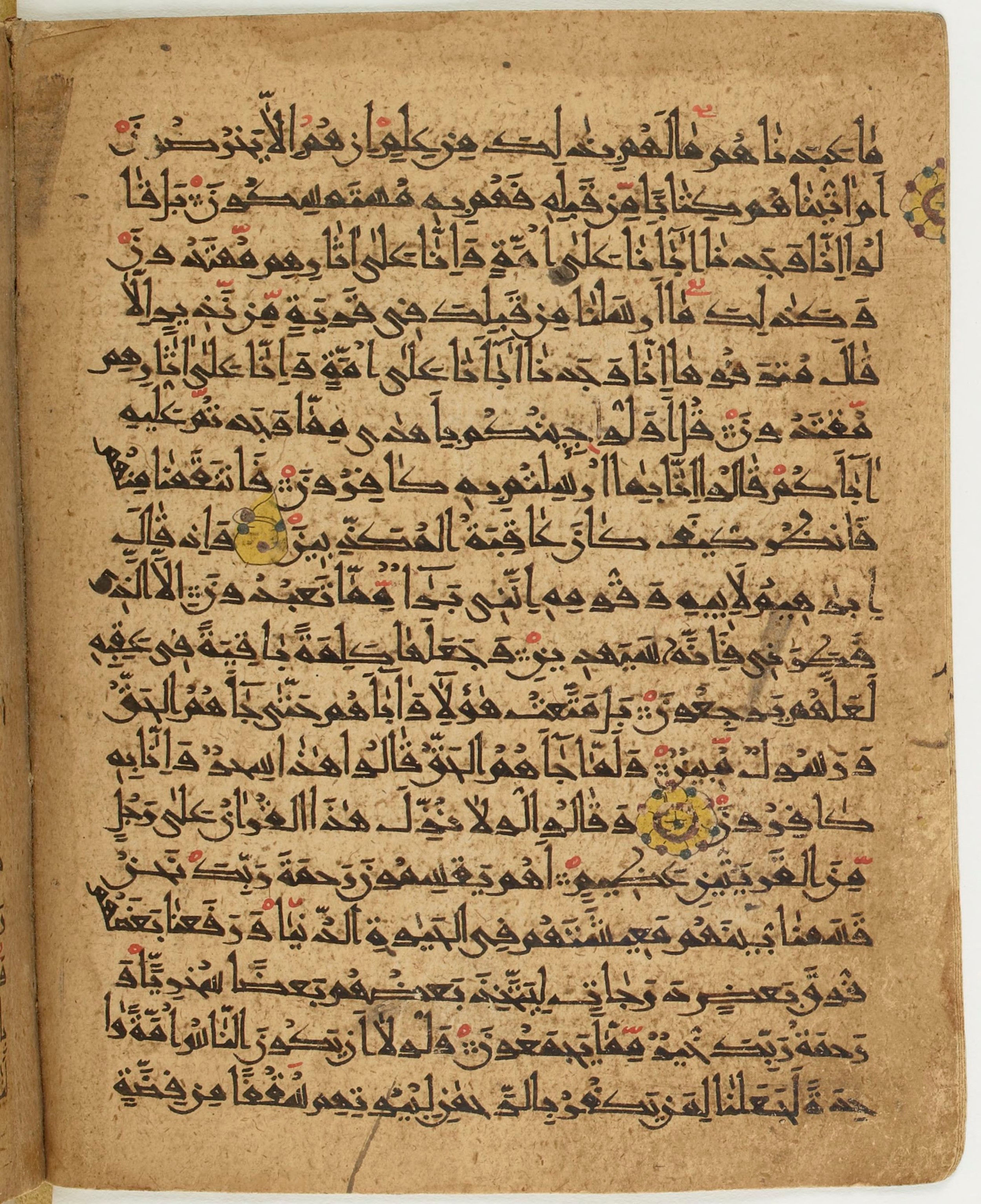 BNF Arabe 6430, in Naskh (NS 1) script, showing Surah 43:21 from 10th Century AD found in Unknown, currently housed at Bibliothèque nationale de France, Paris
