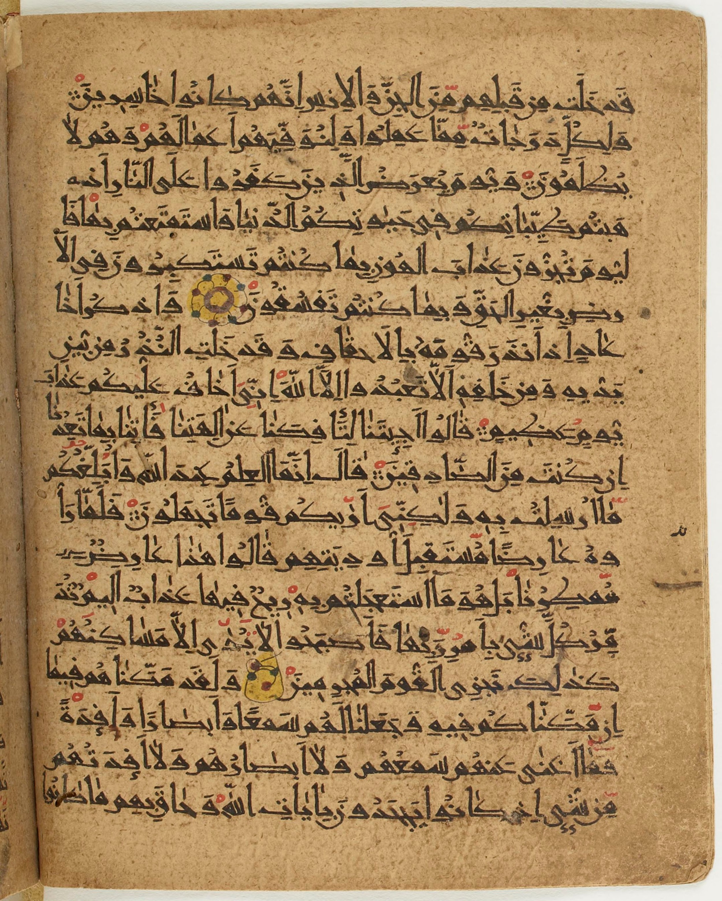 BNF Arabe 6430 (Scan 2), in Naskh (NS 1) script, showing Surah 46:18 from 10th Century AD found in Unknown, currently housed at Bibliothèque nationale de France, Paris