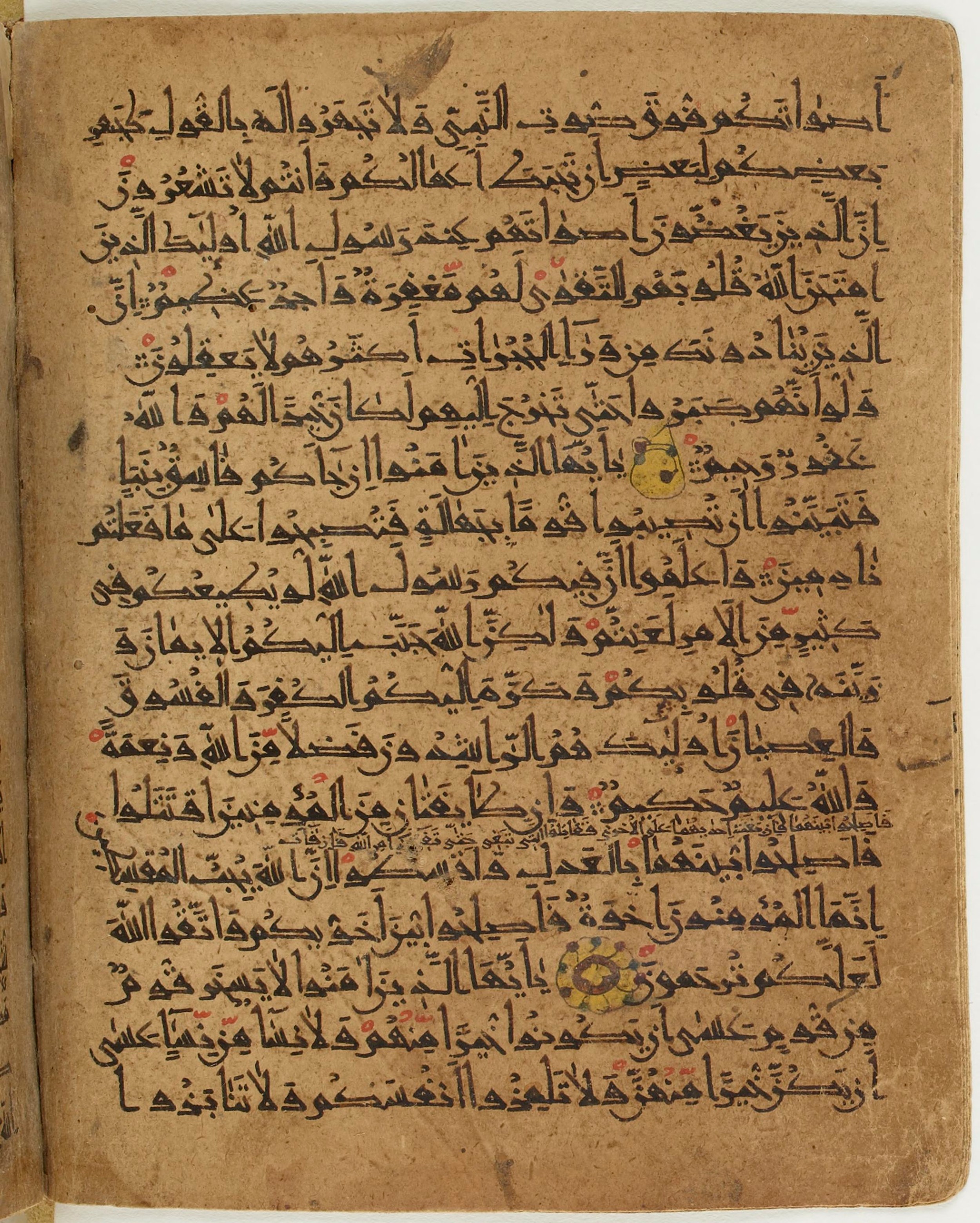 BNF Arabe 6430 (Scan 2), in Naskh (NS 1) script, showing Surah 49:2 from 10th Century AD found in Unknown, currently housed at Bibliothèque nationale de France, Paris