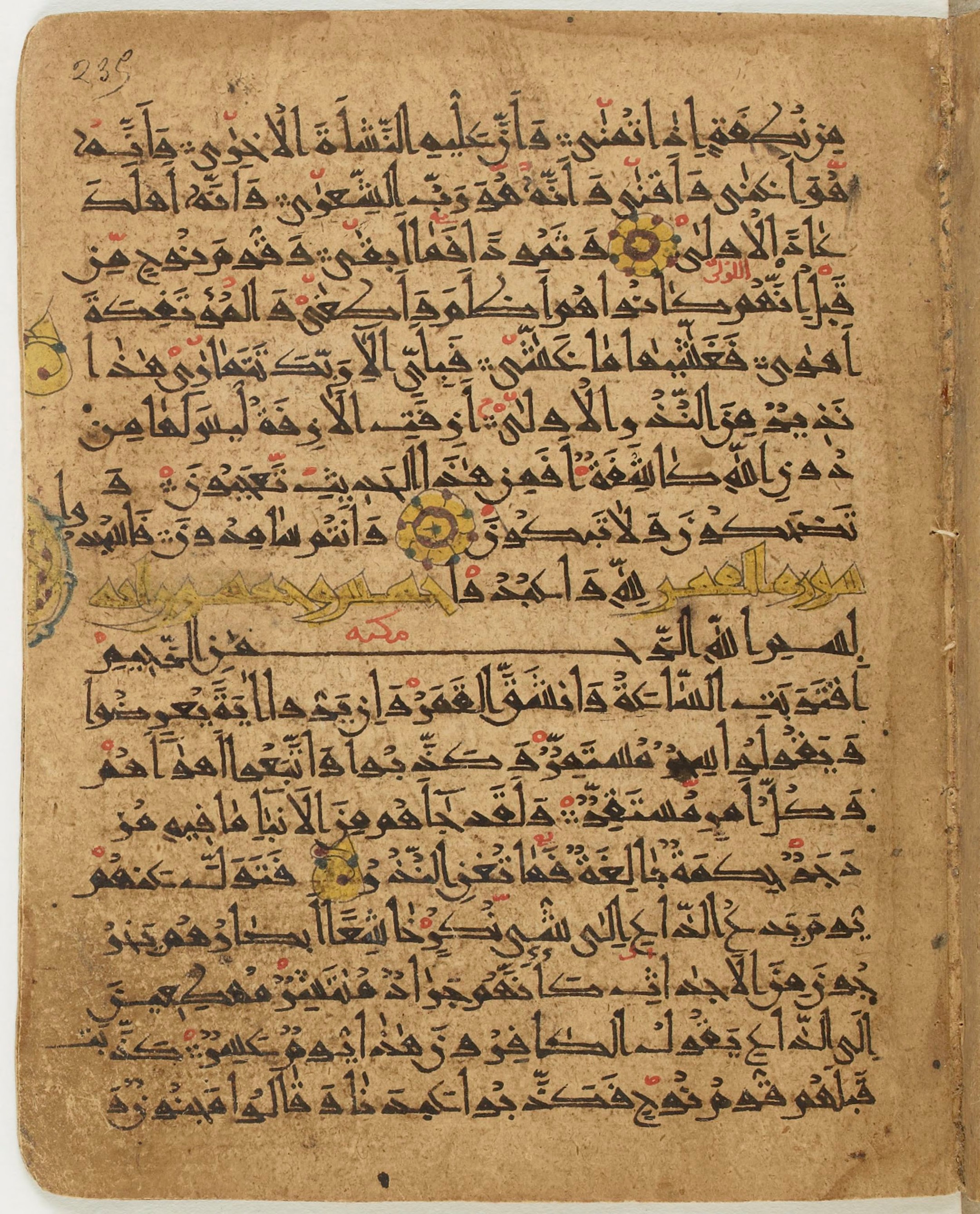 BNF Arabe 6430, in Naskh (NS 1) script, showing Surah 53:49 from 10th Century AD found in Unknown, currently housed at Bibliothèque nationale de France, Paris