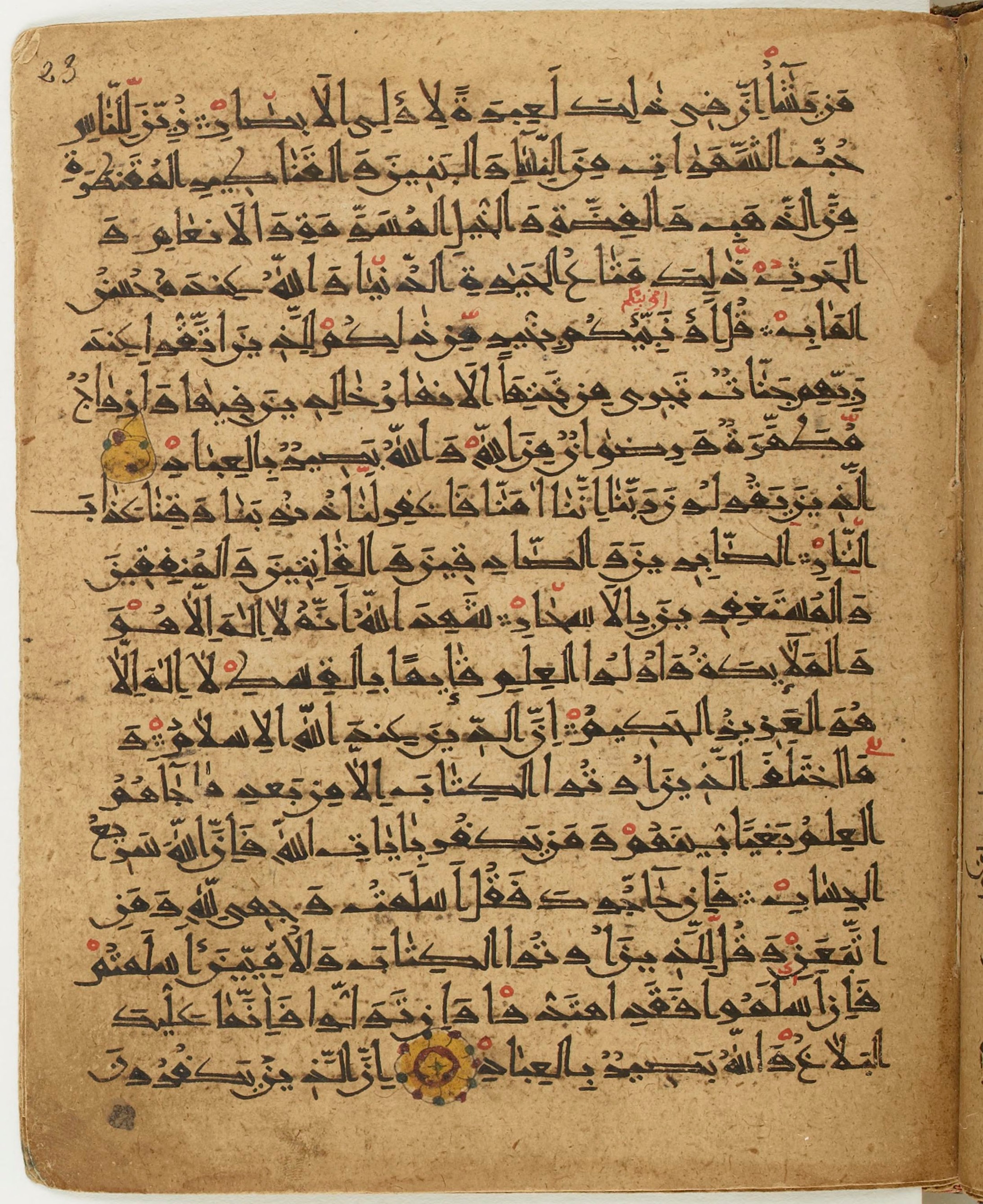 BNF Arabe 6430 (Scan 1), in Naskh (NS 1) script, showing Surah 3:21 from 10th Century AD found in Unknown, currently housed at Bibliothèque nationale de France, Paris