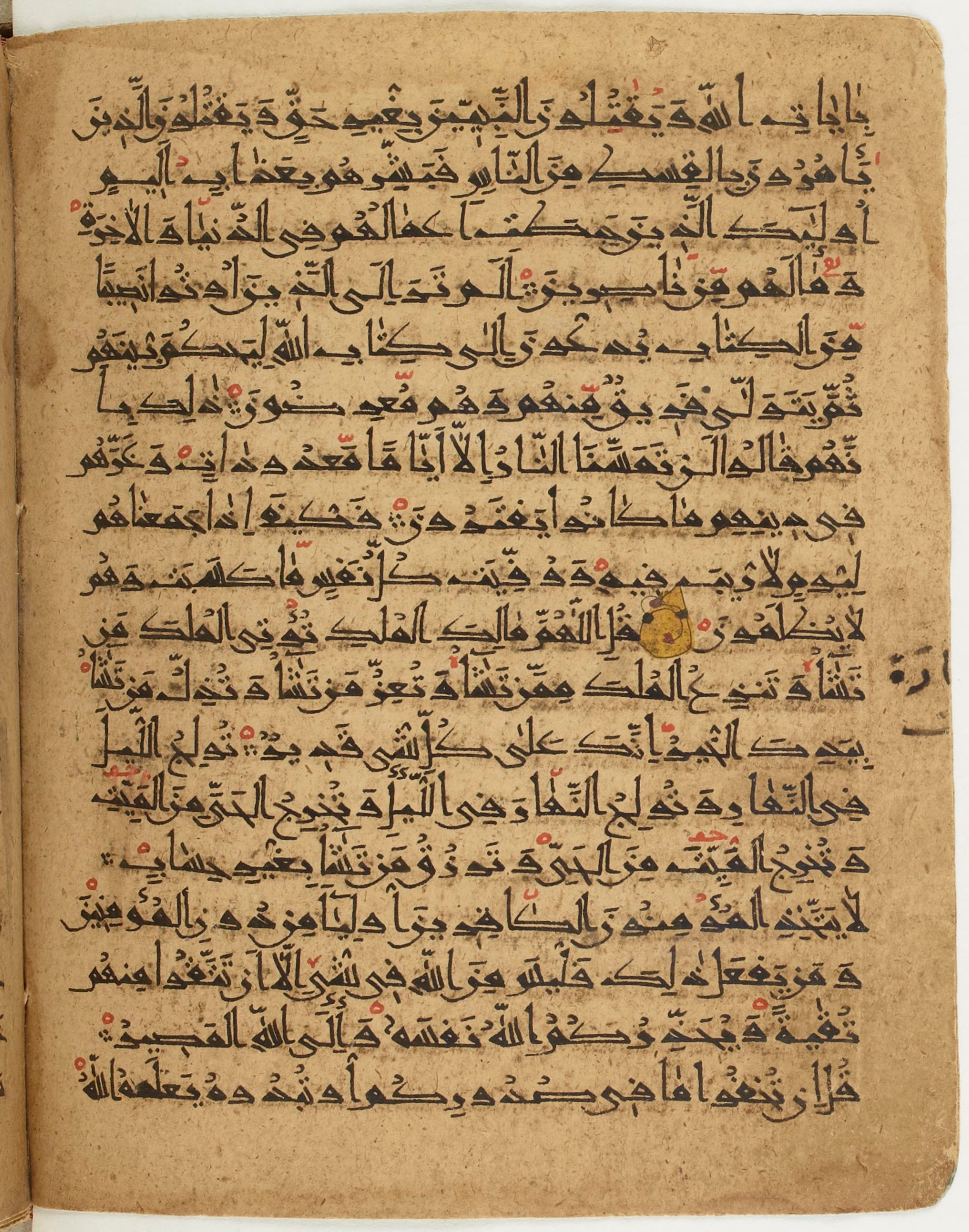 BNF Arabe 6430 (Scan 2), in Naskh (NS 1) script, showing Surah 3:21 from 10th Century AD found in Unknown, currently housed at Bibliothèque nationale de France, Paris