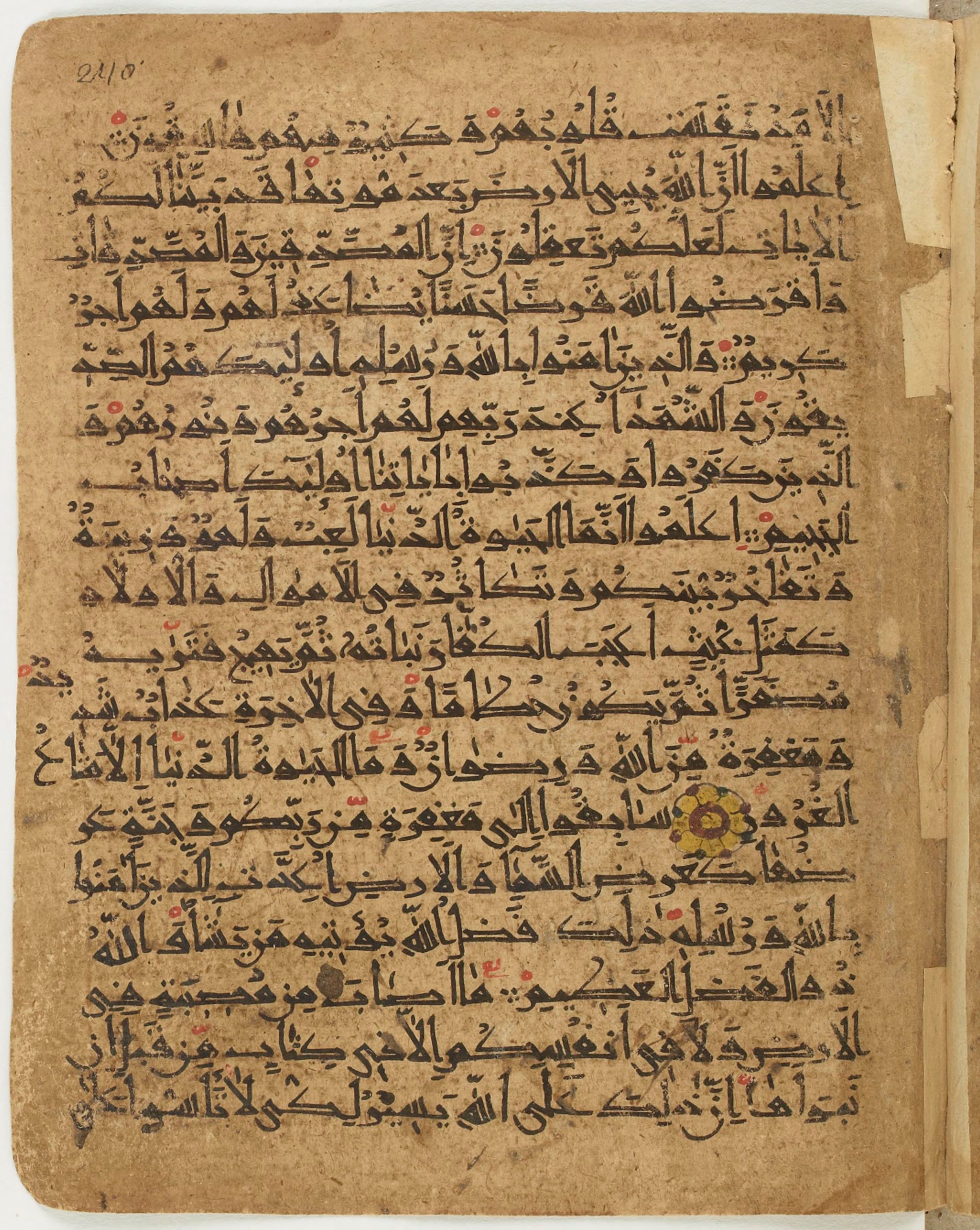 BNF Arabe 6430, in Naskh (NS 1) script, showing Surah 57:21 from 10th Century AD found in Unknown, currently housed at Bibliothèque nationale de France, Paris