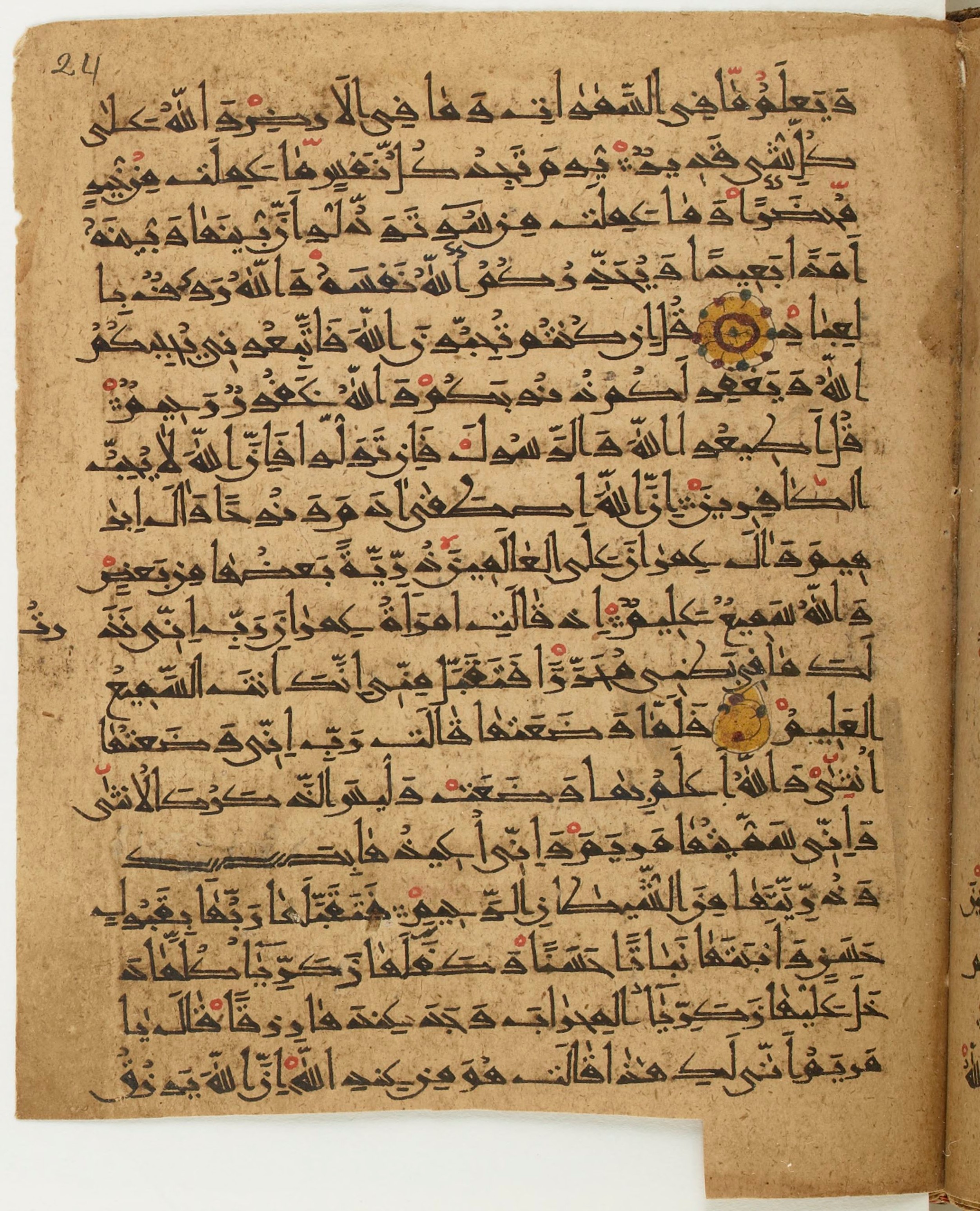 BNF Arabe 6430, in Naskh (NS 1) script, showing Surah 3:33 from 10th Century AD found in Unknown, currently housed at Bibliothèque nationale de France, Paris