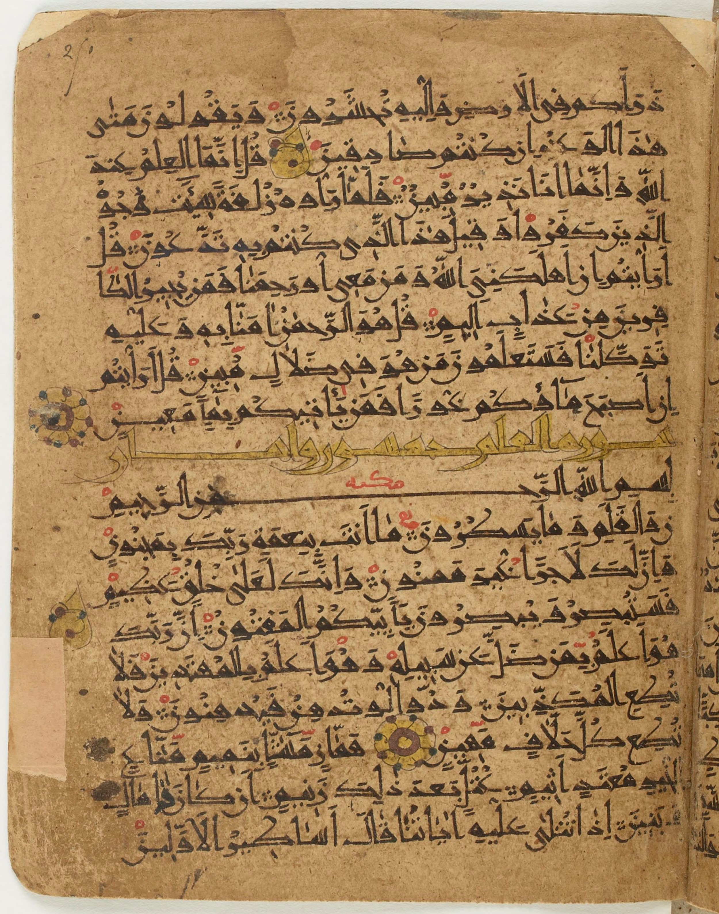 BNF Arabe 6430, in Naskh (NS 1) script, showing Surah 68:13 from 10th Century AD found in Unknown, currently housed at Bibliothèque nationale de France, Paris