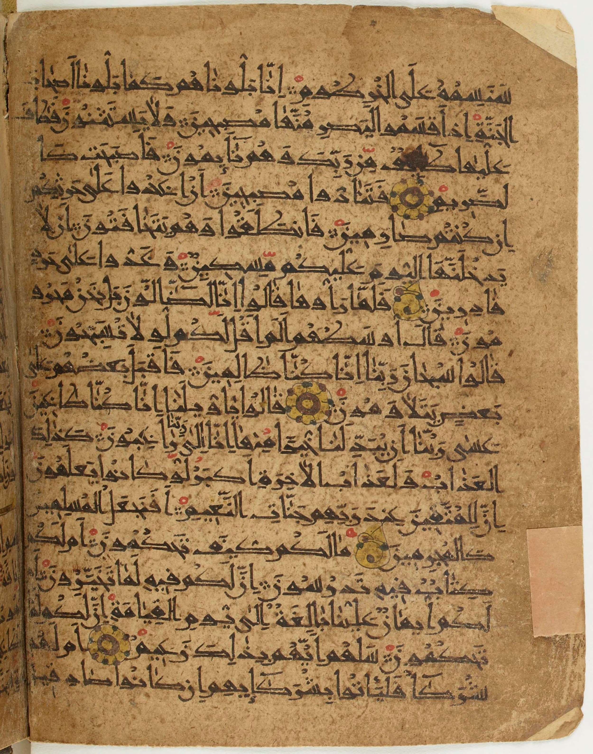 BNF Arabe 6430, in Naskh (NS 1) script, showing Surah 68:32 from 10th Century AD found in Unknown, currently housed at Bibliothèque nationale de France, Paris