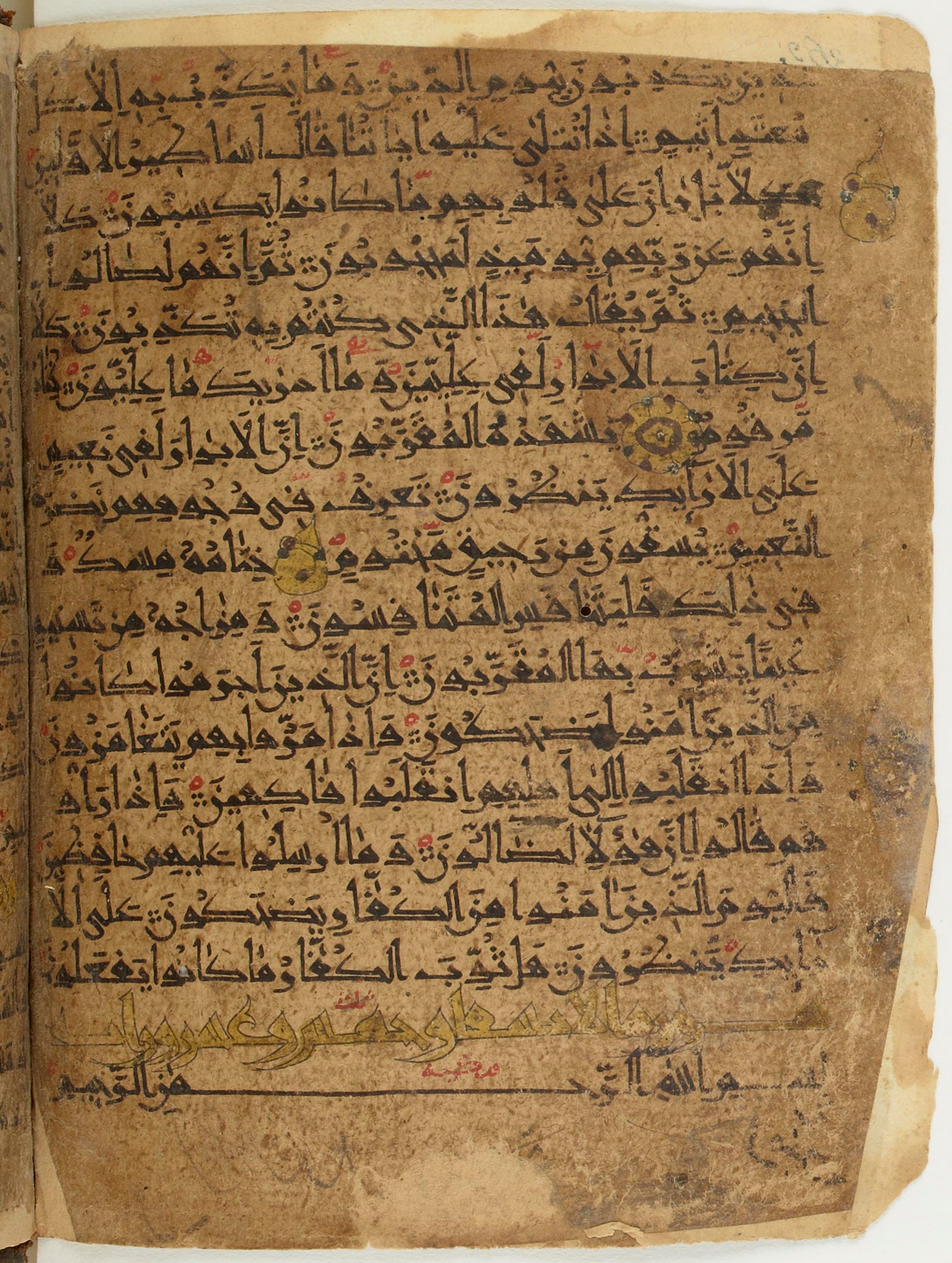 BNF Arabe 6430, in Naskh (NS 1) script, showing Surah 83:21 from 10th Century AD found in Unknown, currently housed at Bibliothèque nationale de France, Paris