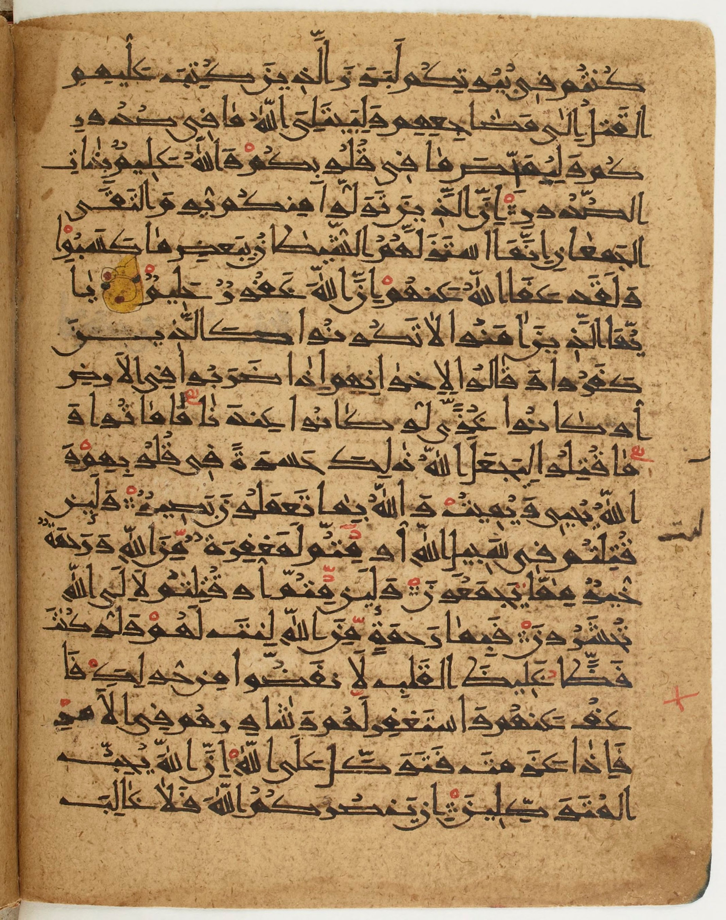 BNF Arabe 6430 (Scan 2), in Naskh (NS 1) script, showing Surah 3:154 from 10th Century AD found in Unknown, currently housed at Bibliothèque nationale de France, Paris