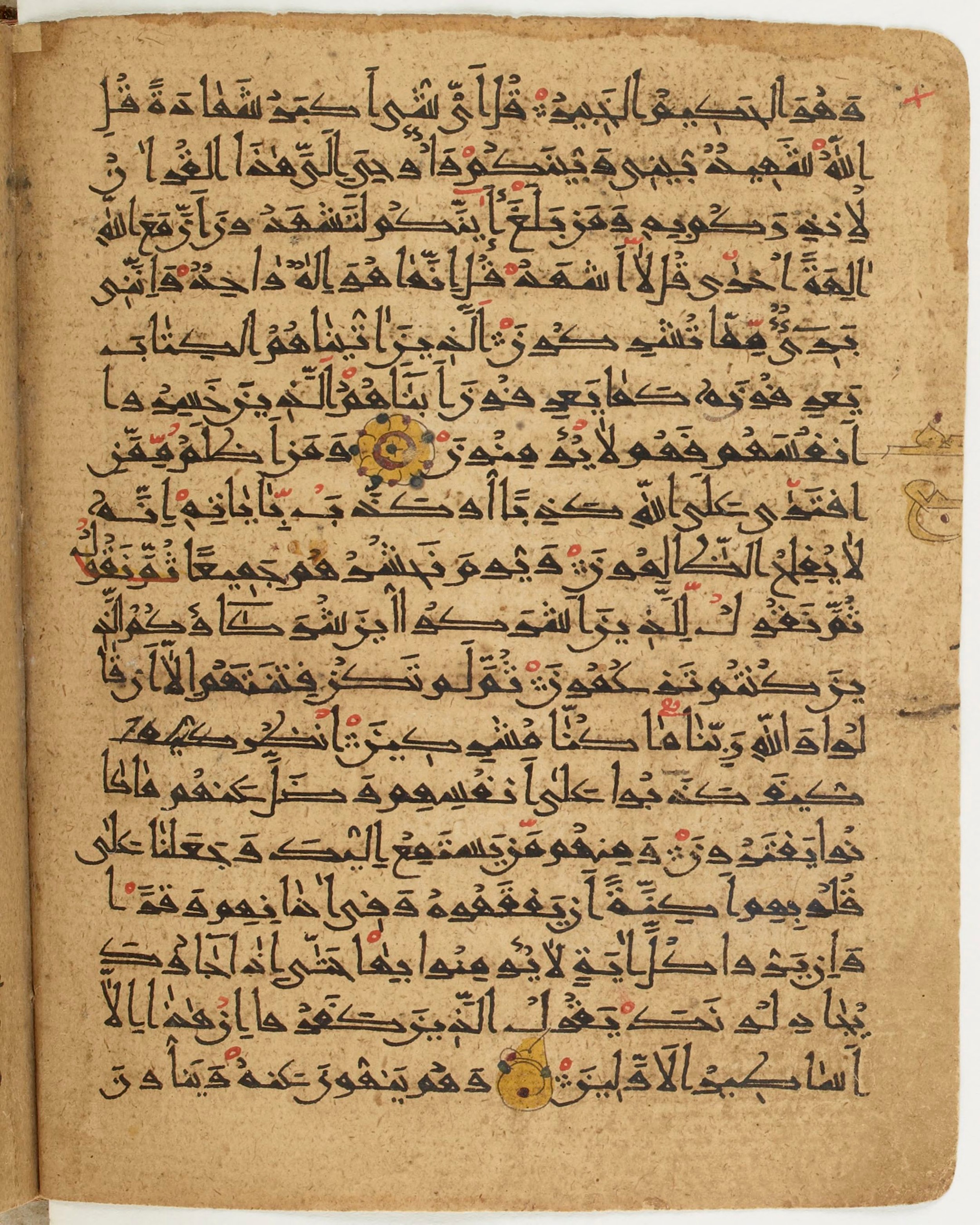 BNF Arabe 6430, in Naskh (NS 1) script, showing Surah 6:21 from 10th Century AD found in Unknown, currently housed at Bibliothèque nationale de France, Paris
