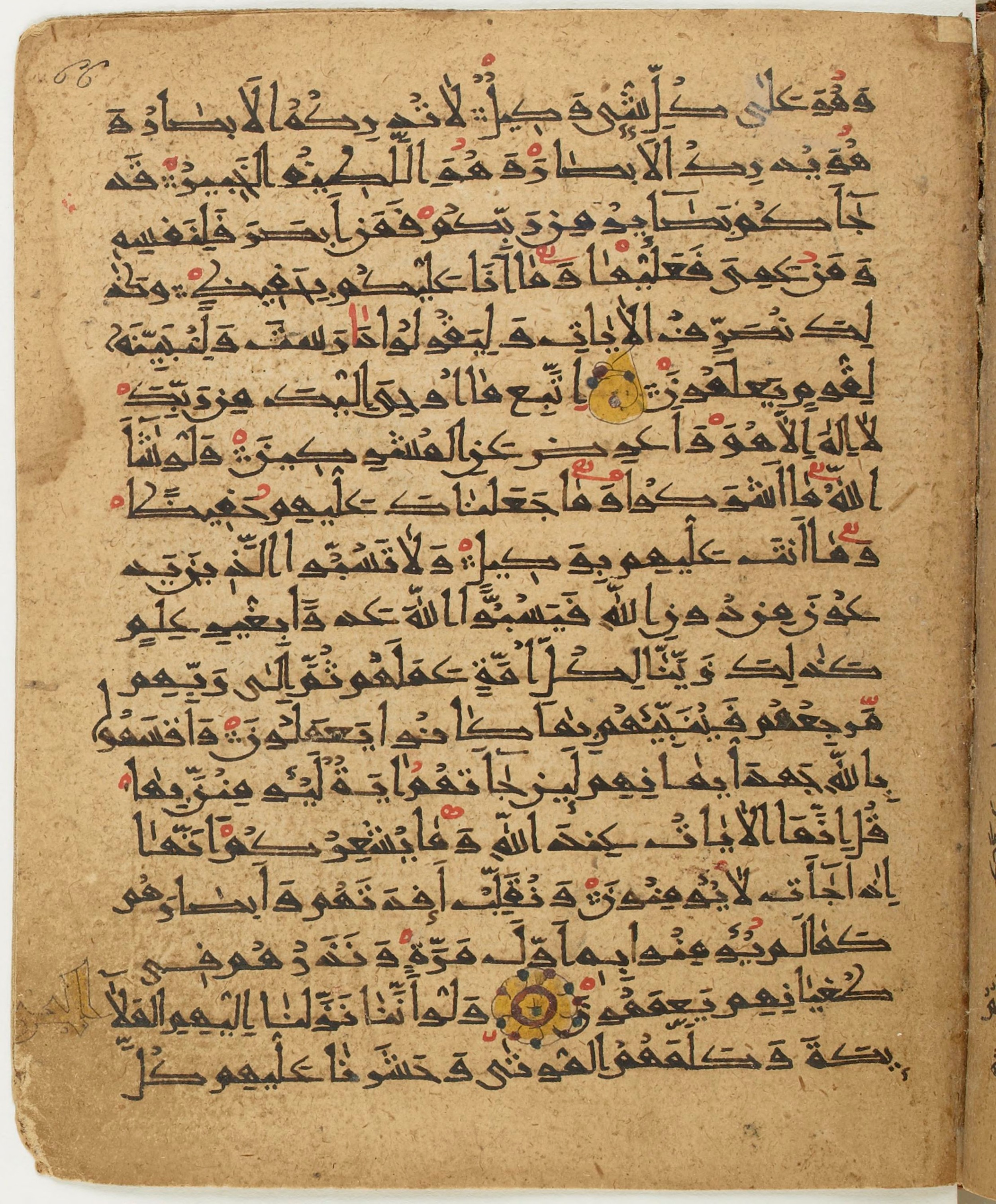 BNF Arabe 6430, in Naskh (NS 1) script, showing Surah 6:110 from 10th Century AD found in Unknown, currently housed at Bibliothèque nationale de France, Paris