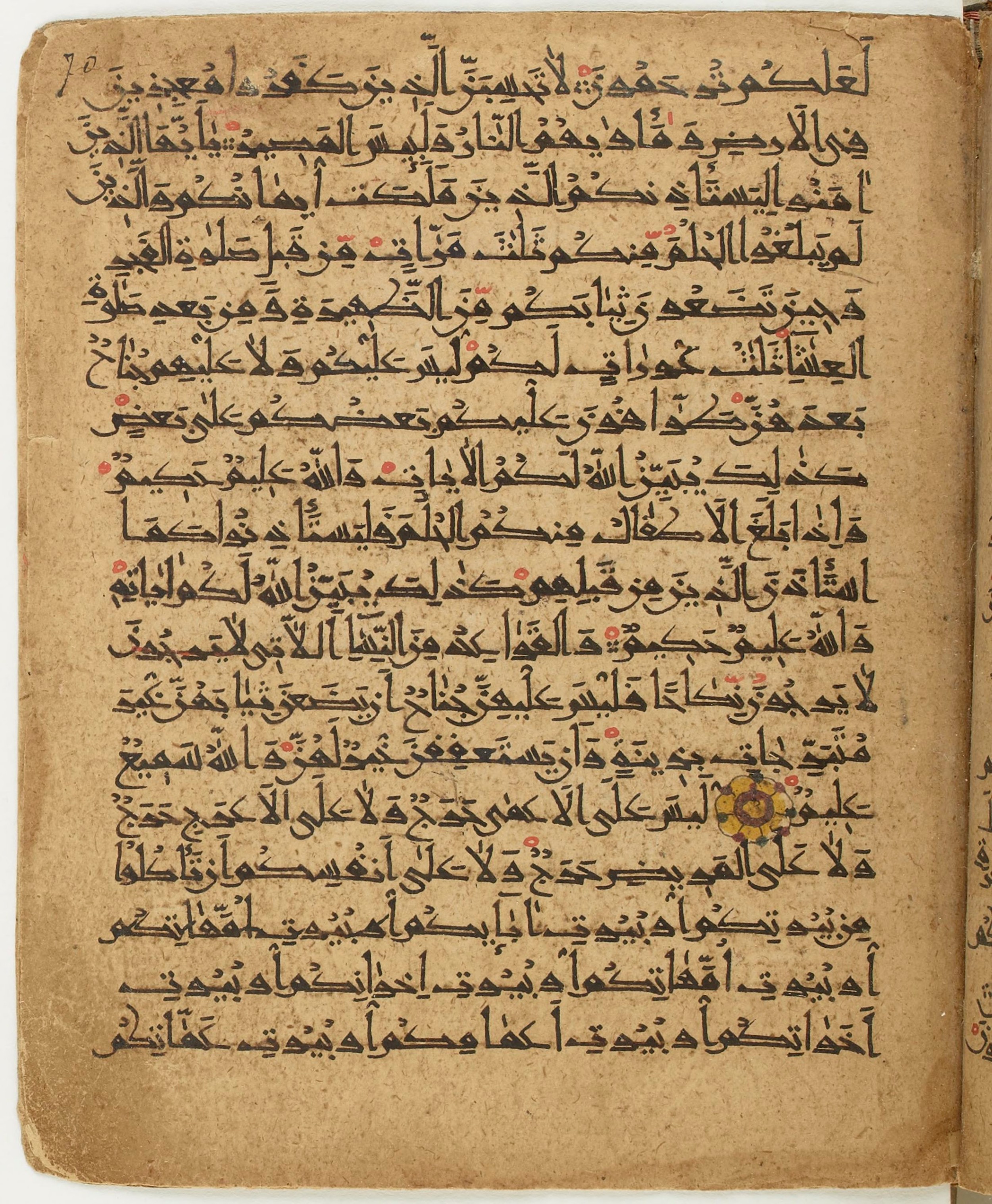 BNF Arabe 6430, in Naskh (NS 1) script, showing Surah 24:59 from 10th Century AD found in Unknown, currently housed at Bibliothèque nationale de France, Paris