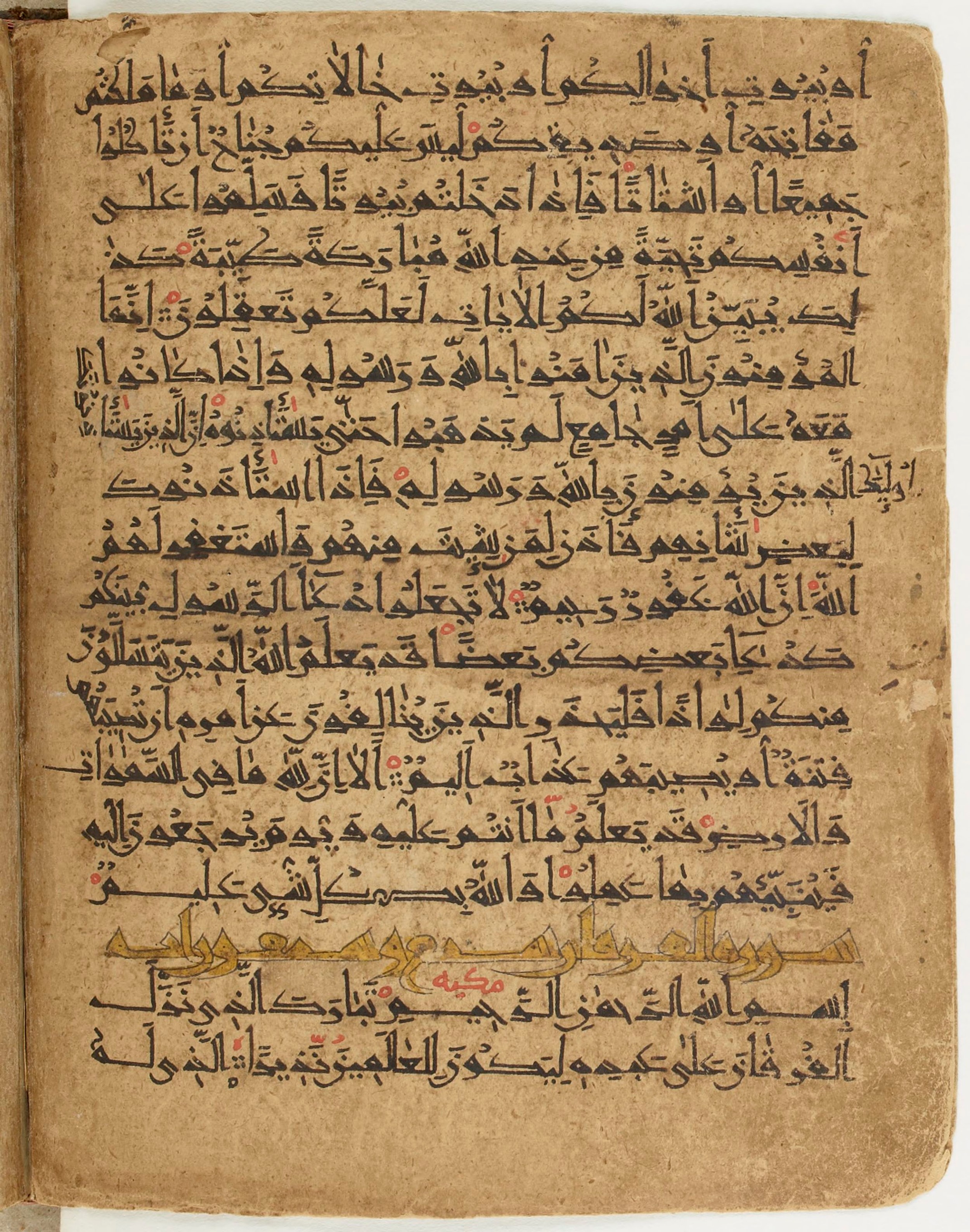 BNF Arabe 6430, in Naskh (NS 1) script, showing Surah 24:62 from 10th Century AD found in Unknown, currently housed at Bibliothèque nationale de France, Paris