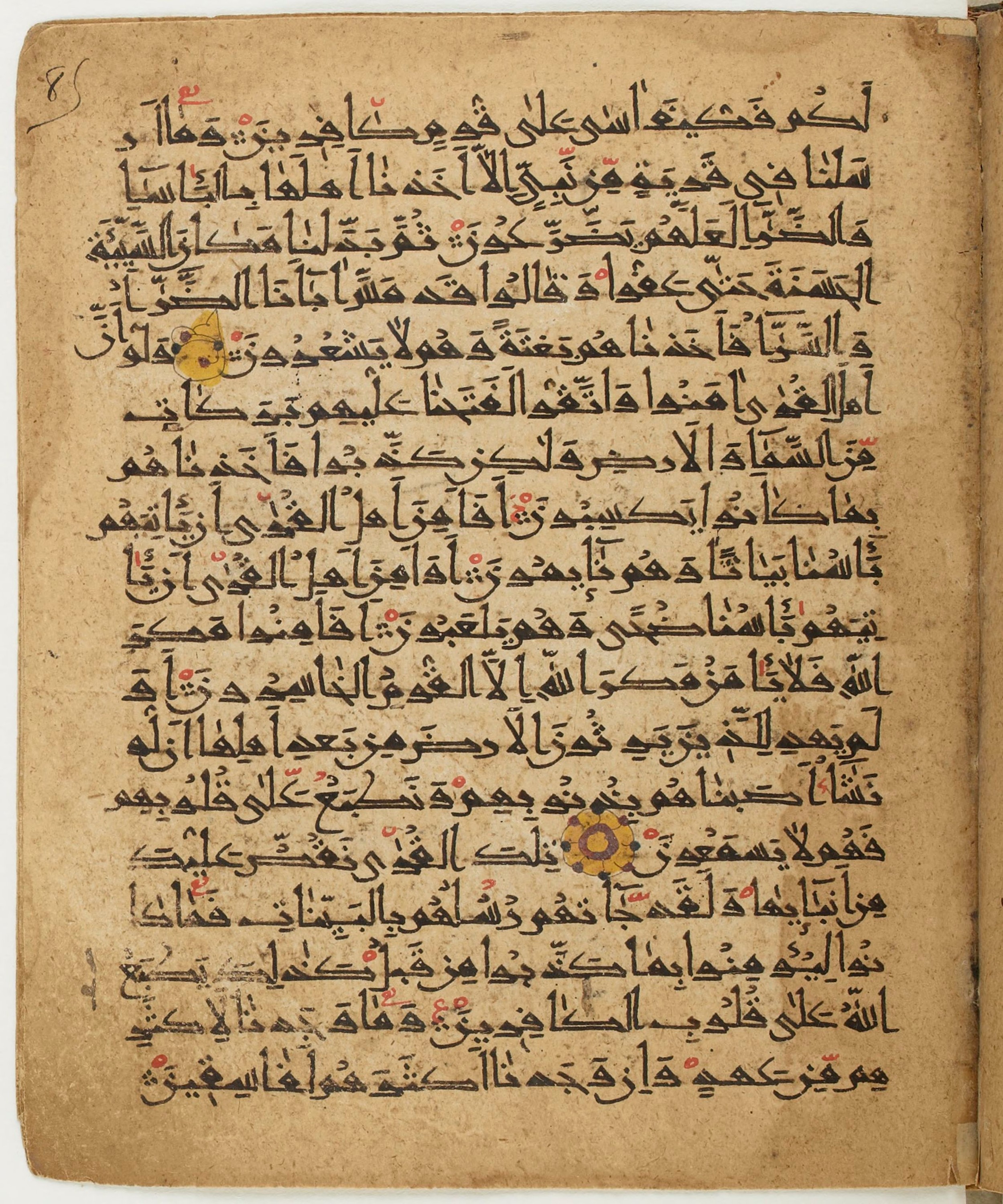 BNF Arabe 6430, in Naskh (NS 1) script, showing Surah 7:97 from 10th Century AD found in Unknown, currently housed at Bibliothèque nationale de France, Paris