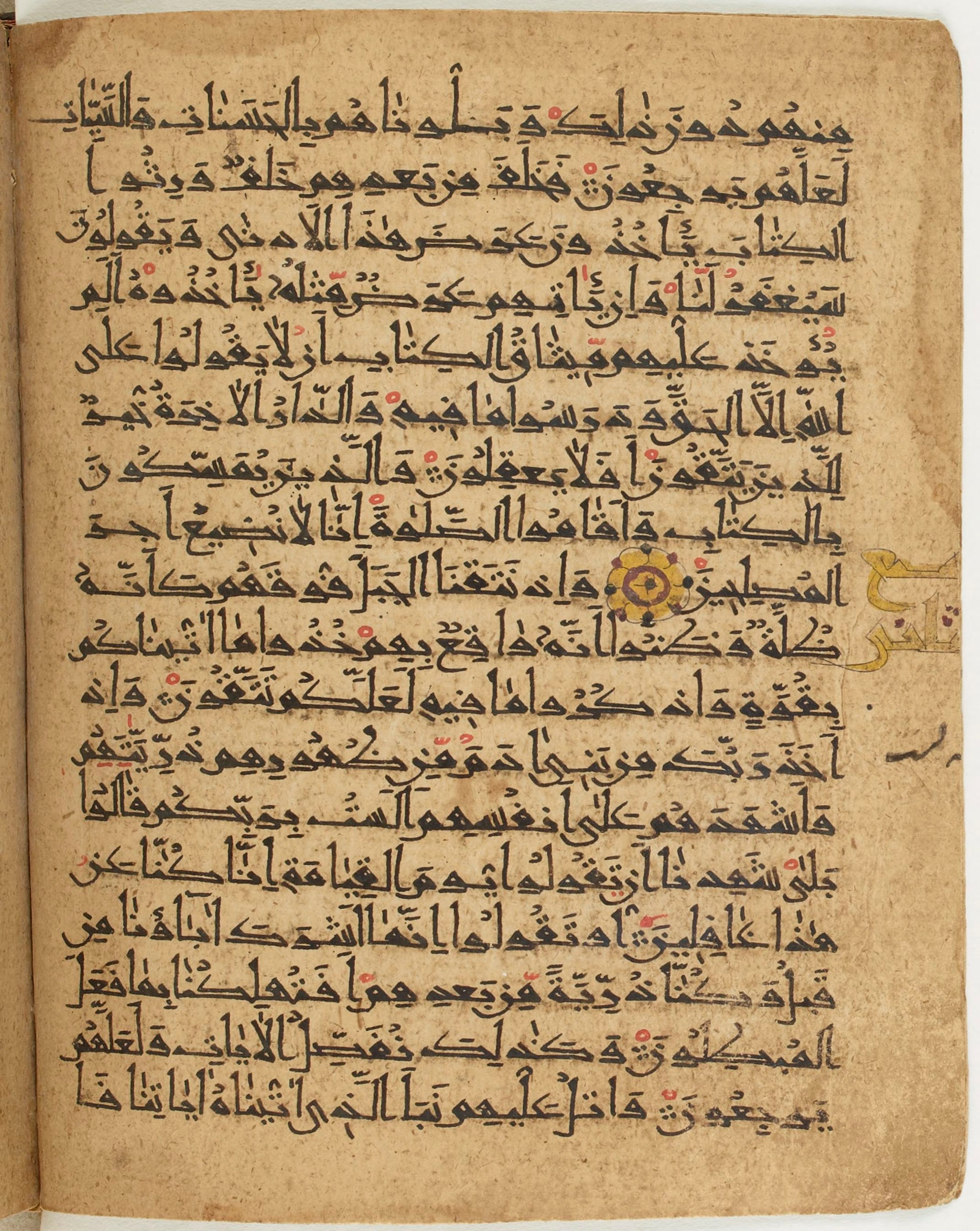BNF Arabe 6430 (Scan 1), in Naskh (NS 1) script, showing Surah 7:175 from 10th Century AD found in Unknown, currently housed at Bibliothèque nationale de France, Paris