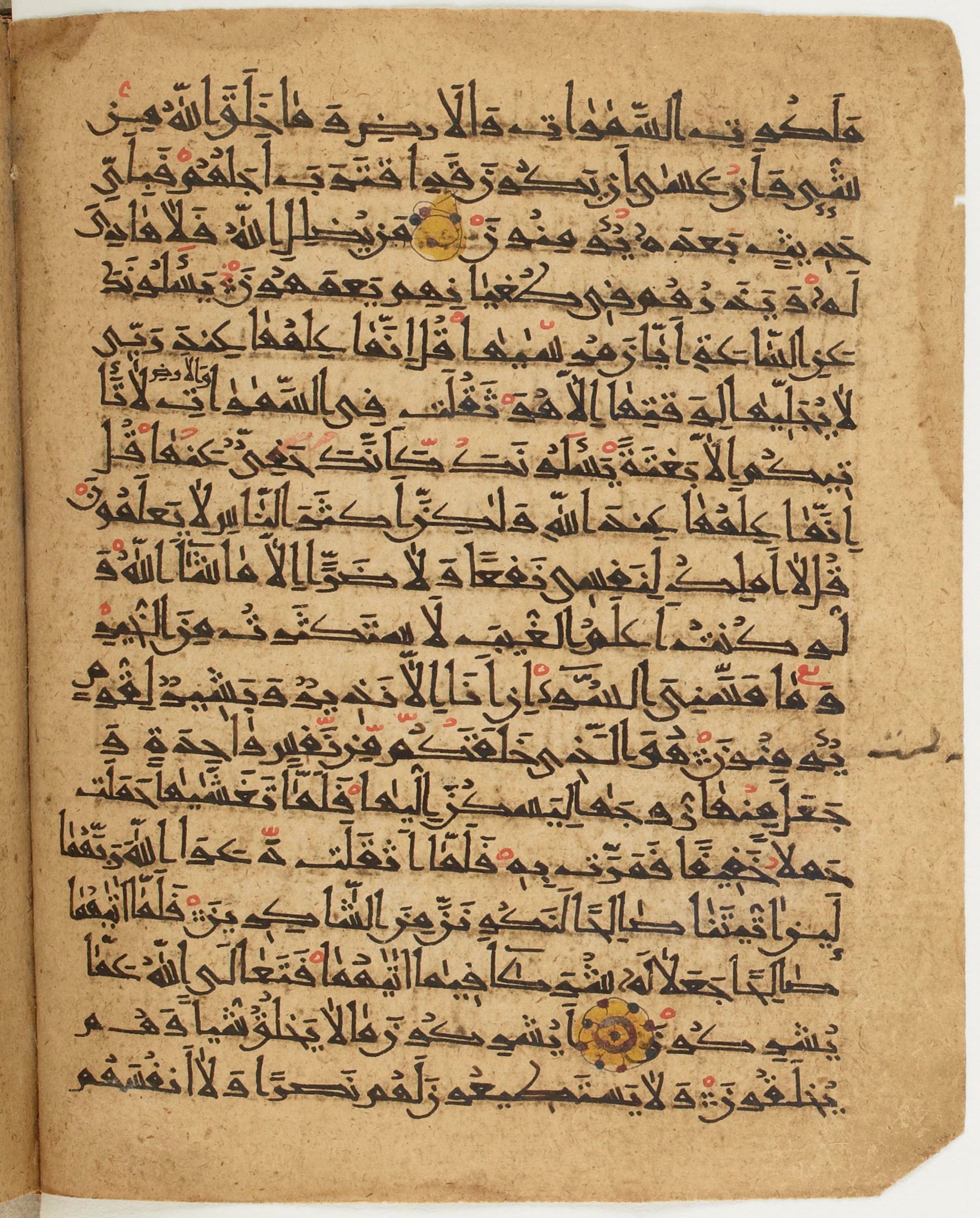 BNF Arabe 6430, in Naskh (NS 1) script, showing Surah 7:191 from 10th Century AD found in Unknown, currently housed at Bibliothèque nationale de France, Paris