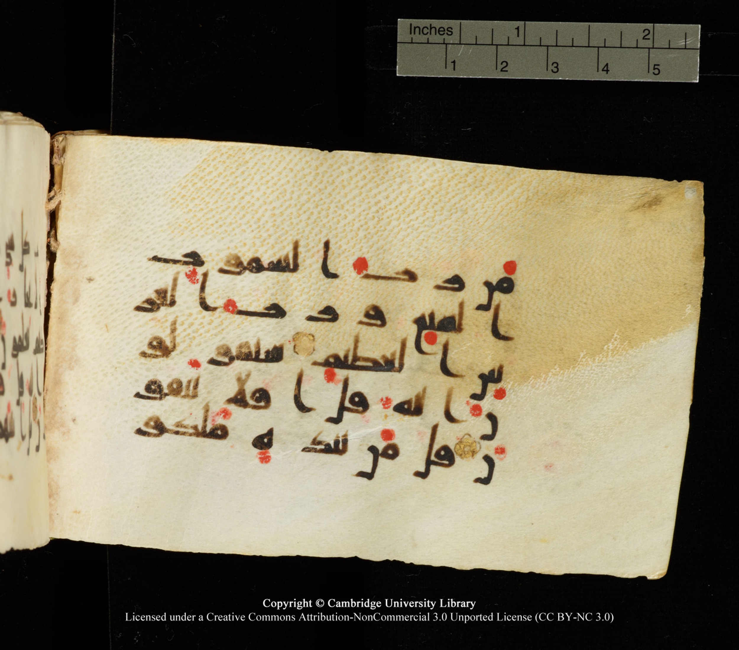 Cambridge University Library MS Add.1138, in kūfī D.Va script, showing Surah 23:87 from 9th to 10th Century AD found in Sinai Peninsula, currently housed at Cambridge University Library, Cambridge