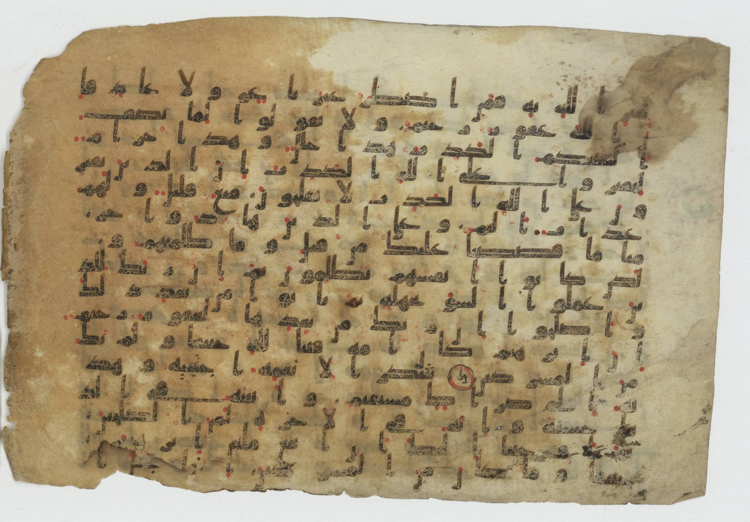 Ms. Yah. Ar. 968, in Kūfī B.II script, showing Surah 16:116 from 8th to 9th Century AD found in Unknown, currently housed at The National Library of Israel, Jerusalem