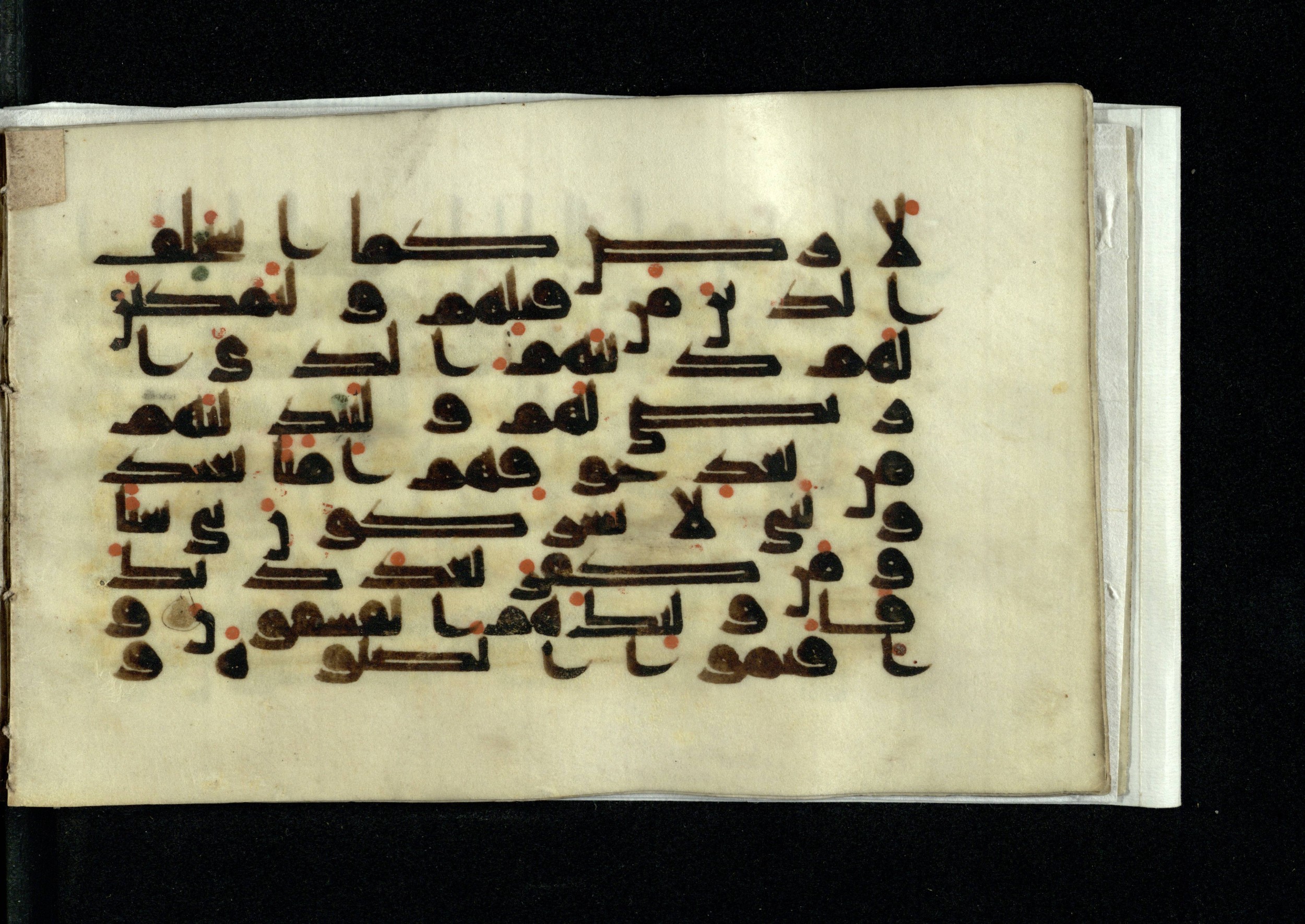 Ms. Yah. Ar. 970 (Scan 2), in kūfī D.IV script, showing Surah 24:55 from Mid 8th to Late 10th Century AD found in Unknown, currently housed at The National Library of Israel, Jerusalem