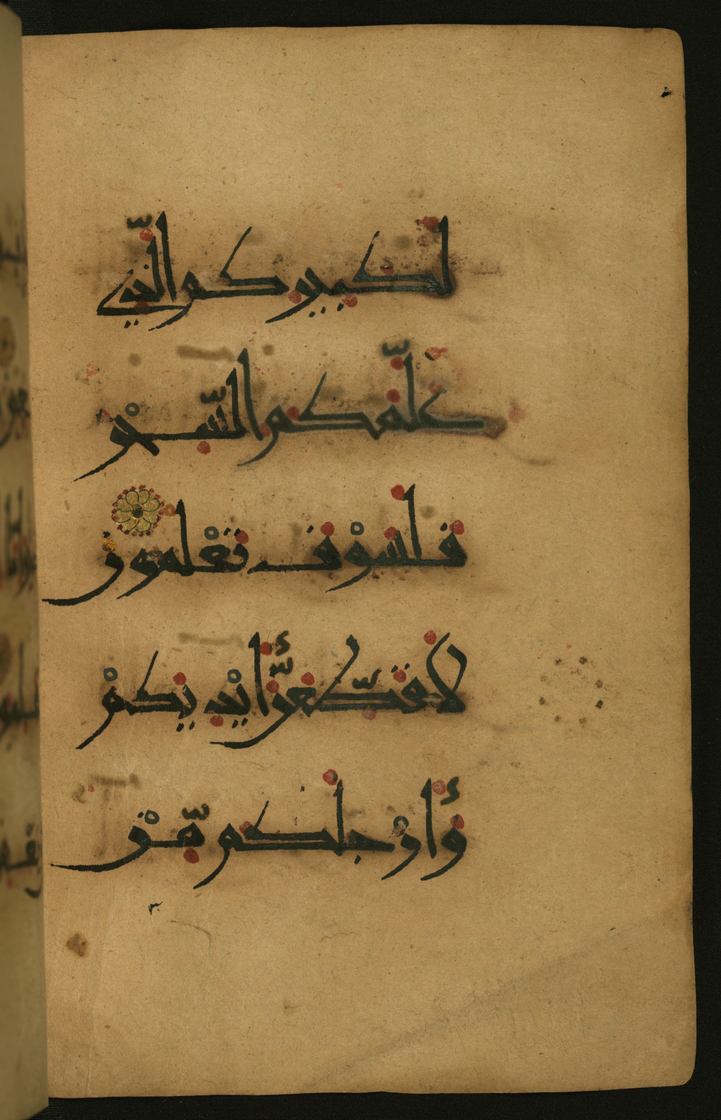 Baltimore, Maryland, The Walters Art Museum, W.555 (Scan 2), in New style script, showing Surah 26:49 from 10th to 11th Century AD found in Unknown, currently housed at The Walters Art Museum, Baltimore, Maryland