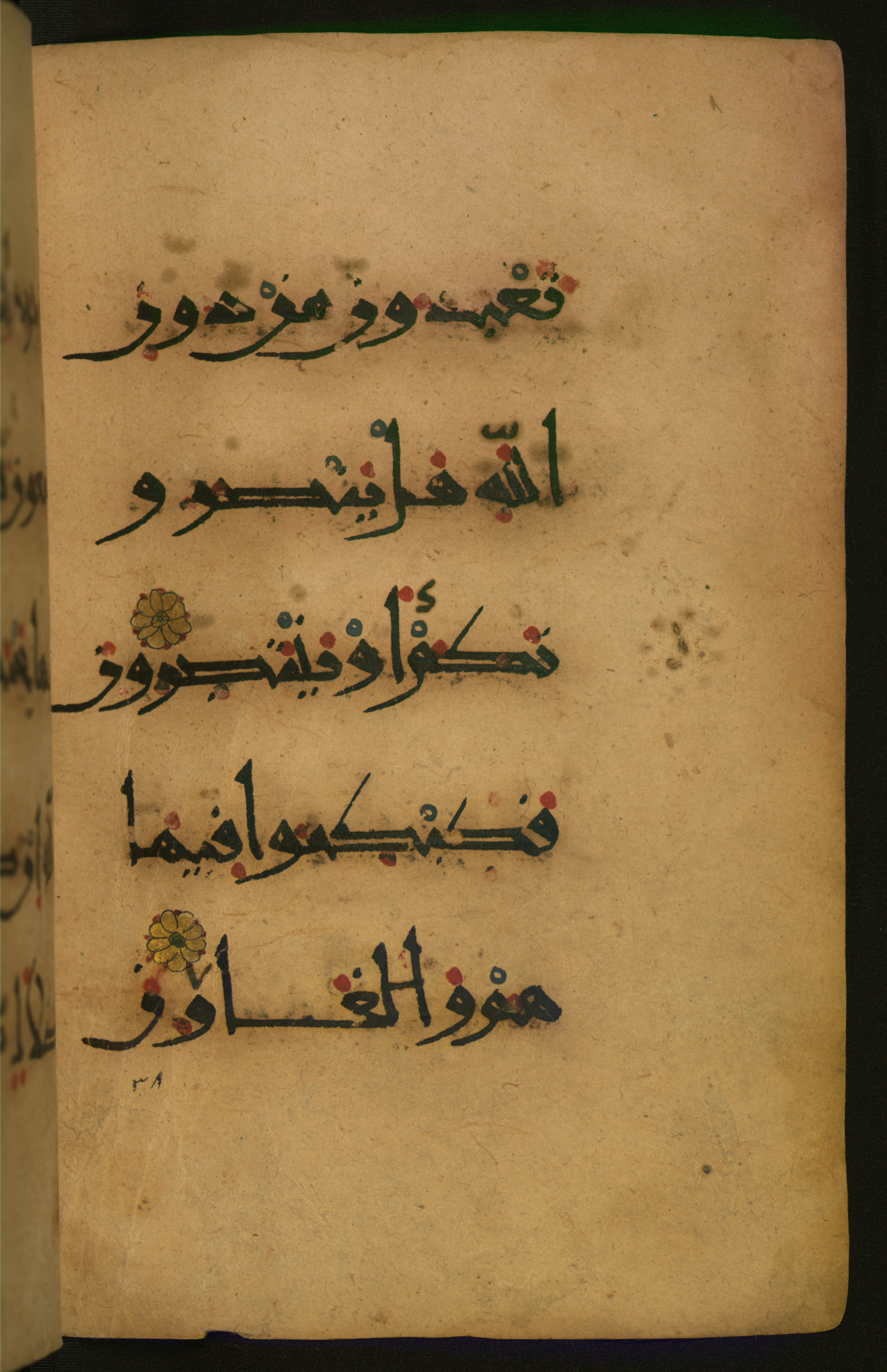 Baltimore, Maryland, The Walters Art Museum, W.555 (Scan 2), in New style script, showing Surah 26:92 from 10th to 11th Century AD found in Unknown, currently housed at The Walters Art Museum, Baltimore, Maryland
