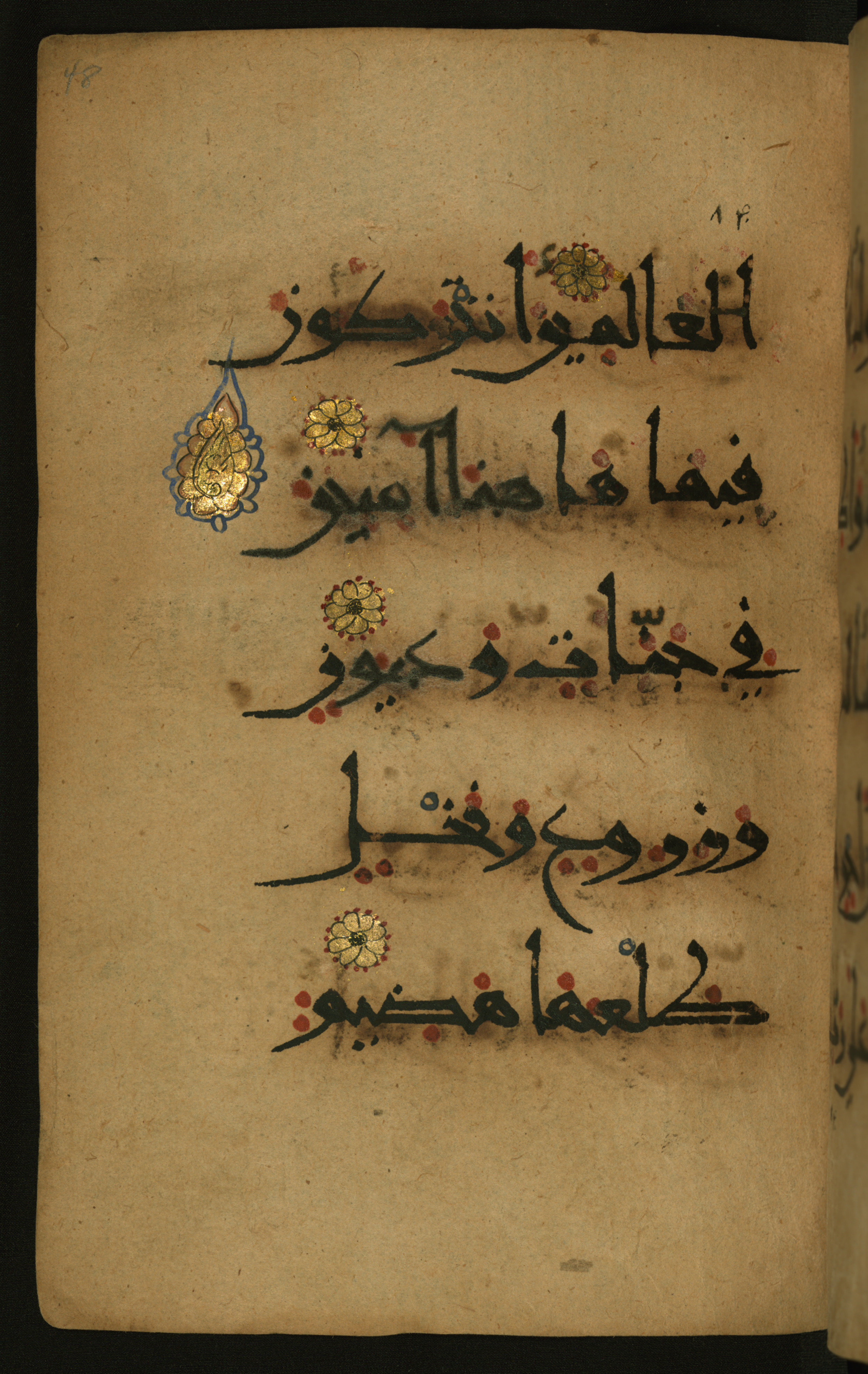 Baltimore, Maryland, The Walters Art Museum, W.555, in New style script, showing Surah 26:147 from 10th to 11th Century AD found in Unknown, currently housed at The Walters Art Museum, Baltimore, Maryland